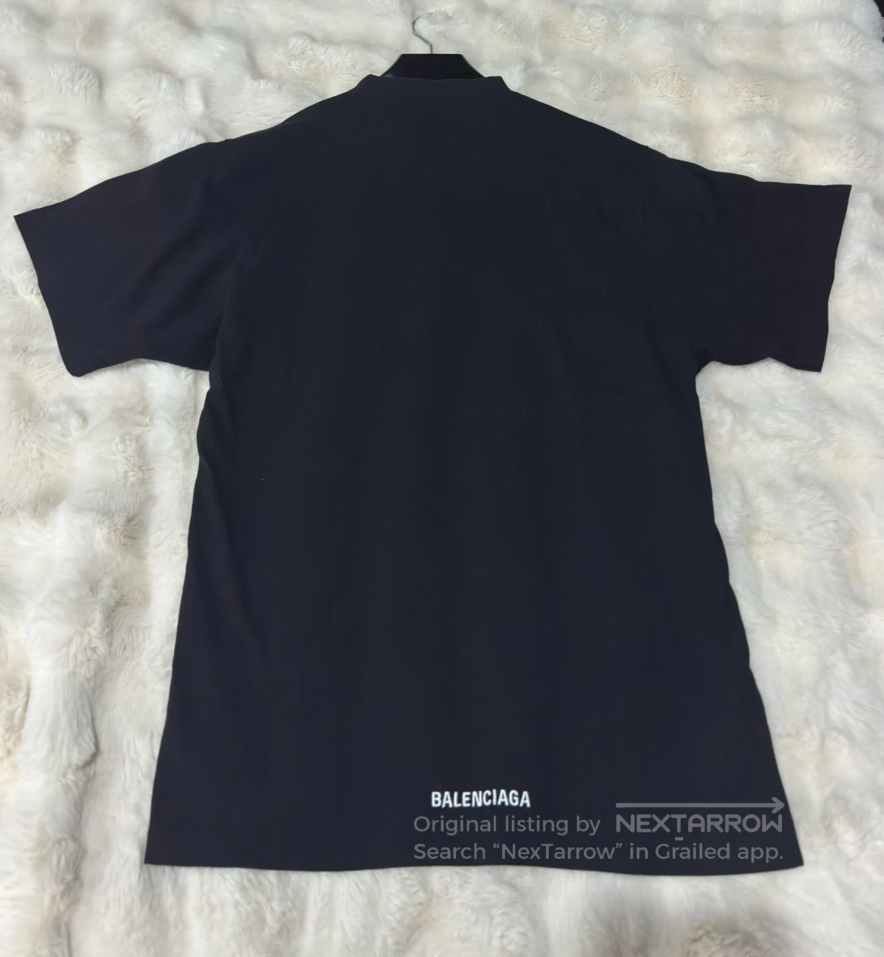 Balenciaga Balenciaga Back Embroidered Logo Black Short-sleeve T-shir Size US S / EU 44-46 / 1 - 1 Thumbnail