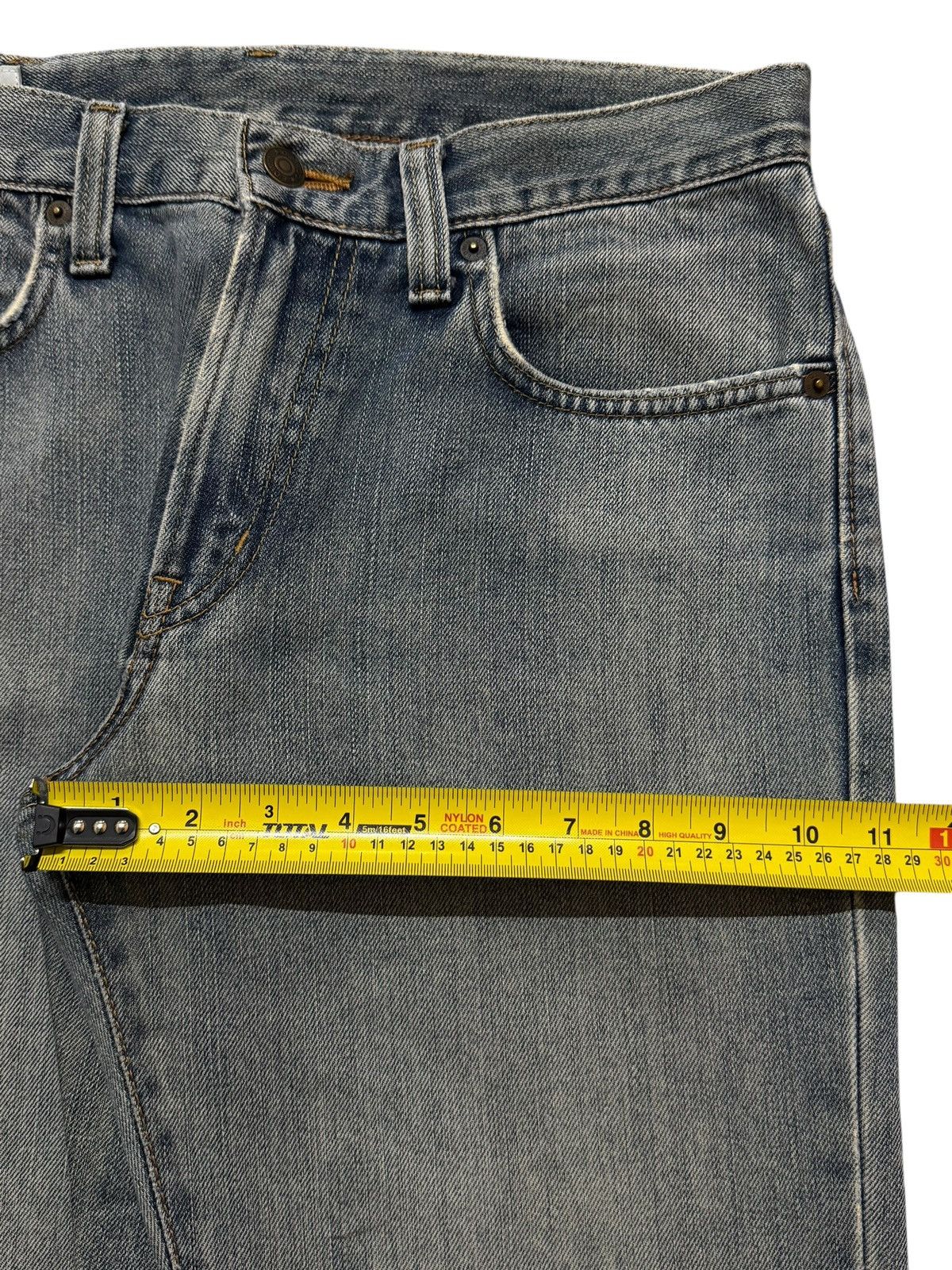 Edwin Vintage 90s Edwin 403 Faded Wash Distress Regular Straight Size US 31 - 13 Thumbnail