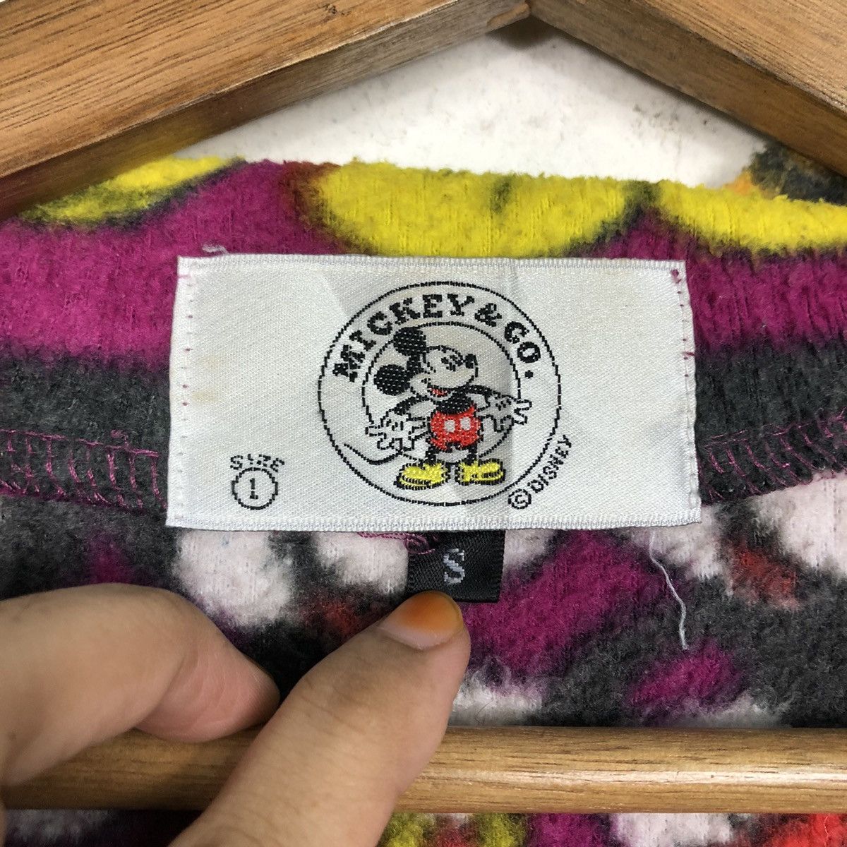 Japanese Brand 📌Vintage Mickey Mouse Zipper Fleece Jackey Navajo Design Size US S / EU 44-46 / 1 - 20 Thumbnail