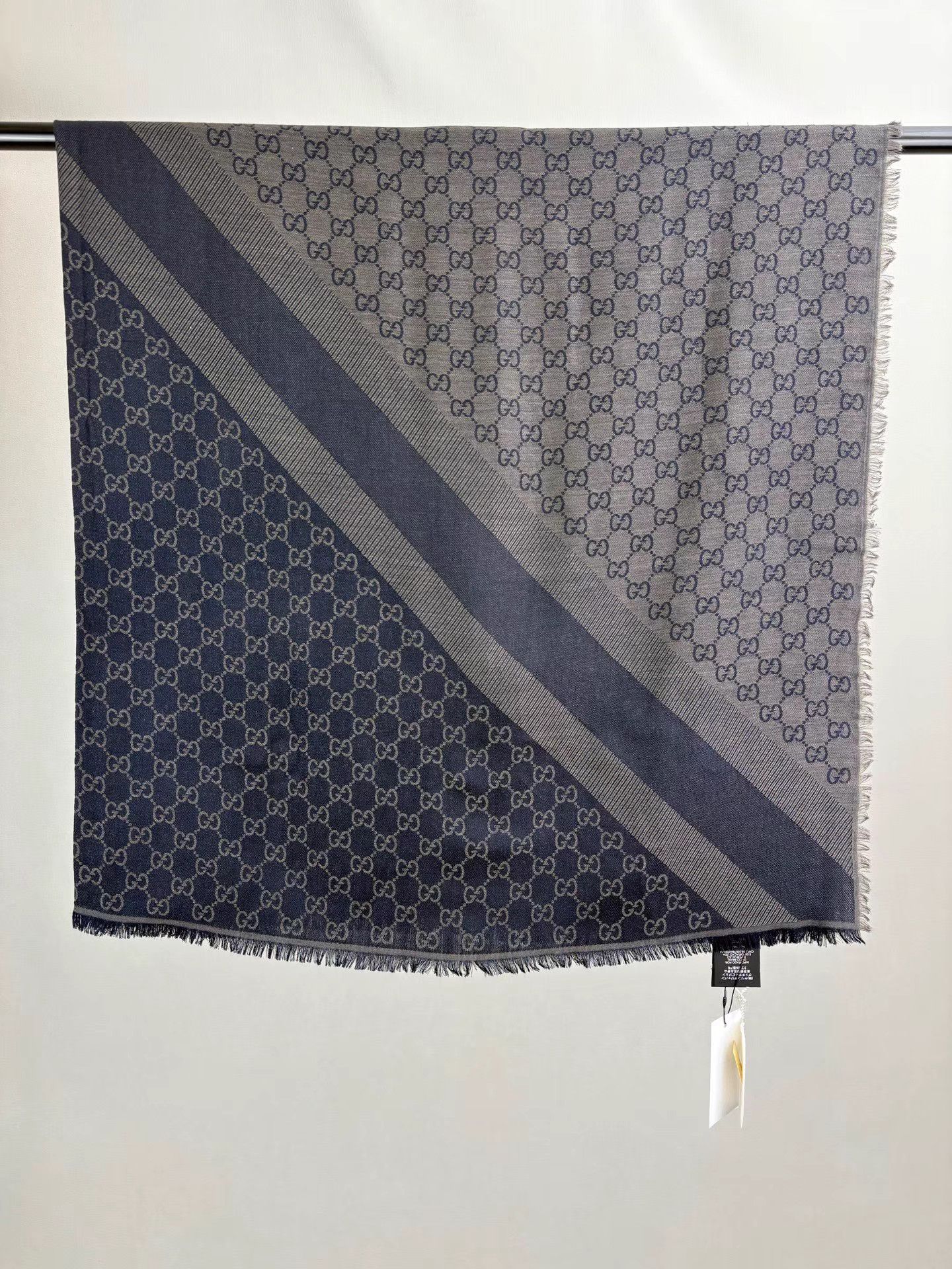 Gucci GUCCI GG Monogram Fringe Scarf Size ONE SIZE - 1 Thumbnail