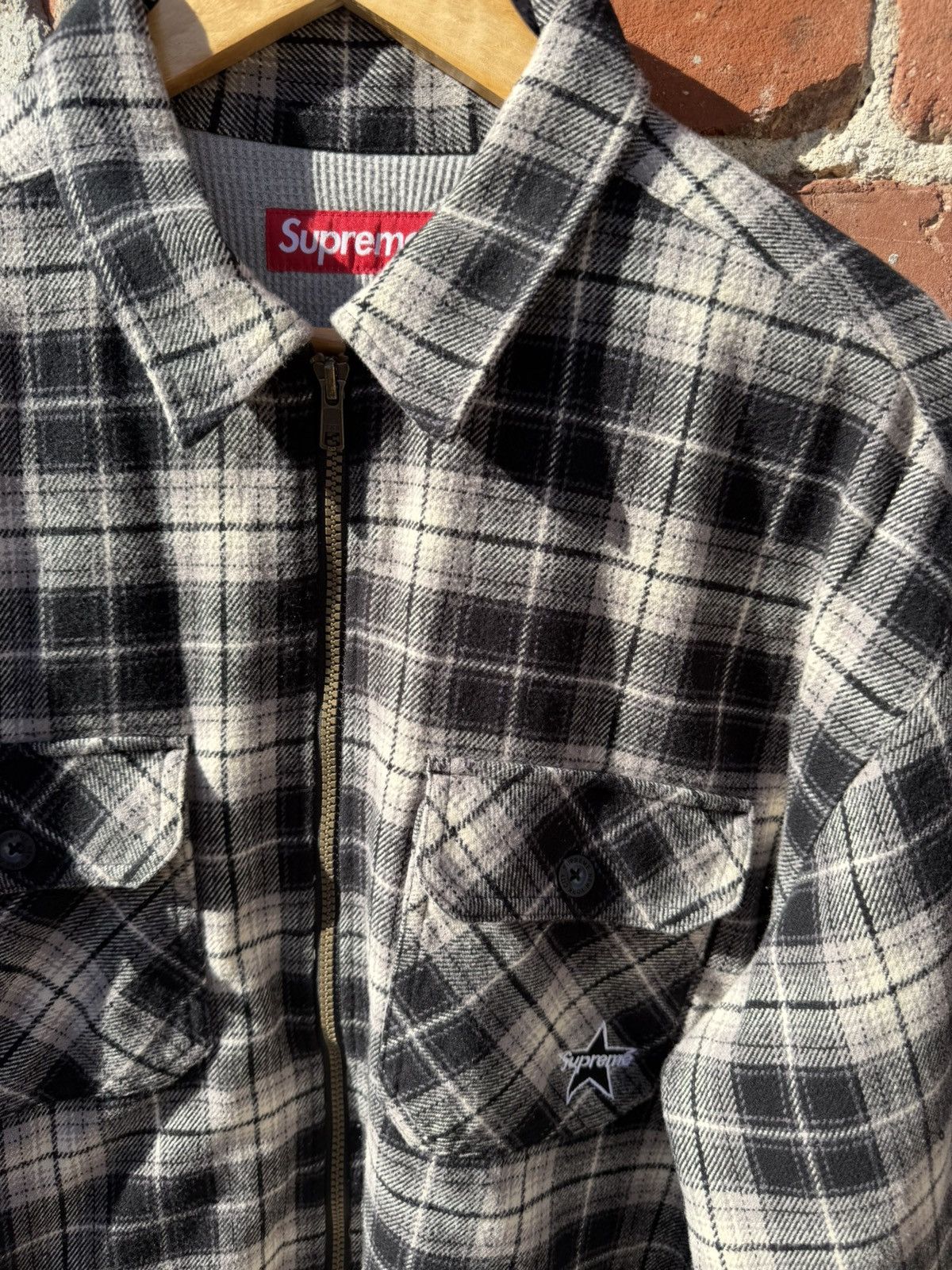 Supreme Supreme Thermal Lined Zip Up Flannel Shirt Size US L / EU 52-54 / 3 - 3 Thumbnail