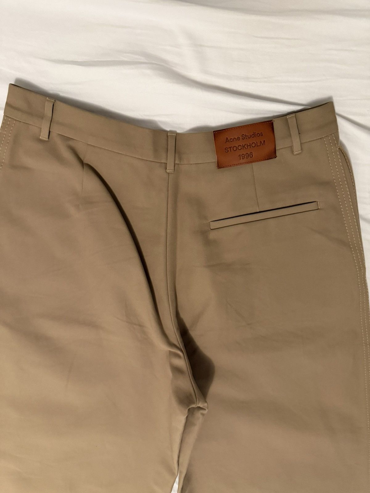 Acne Studios Acne Studios Organic Cotton Twill Beige Trousers Size US 34 / EU 50 - 4 Thumbnail