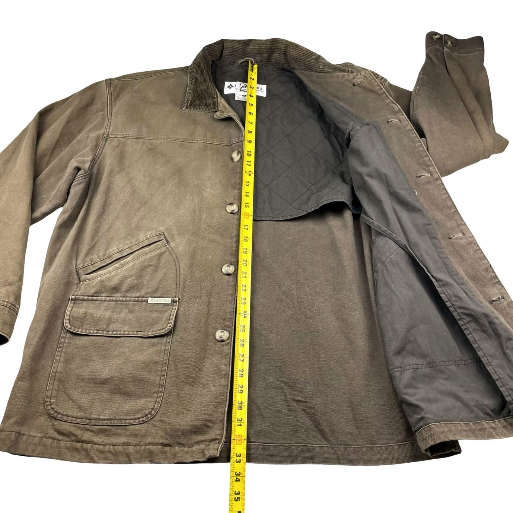 Vintage VINTAGE Columbia Men’s Jacket Chore Barn Coat 100% Cotton Canvas XL Brown Button Overcoat Winter Fall Spring Mens Size US XL / EU 56 / 4 - 5 Thumbnail