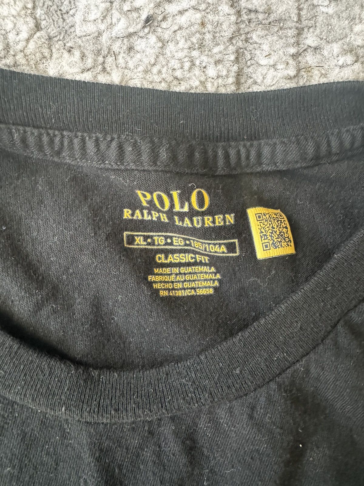 Polo Ralph Lauren × Vintage XL polo black shirt with red logo Size US XL / EU 56 / 4 - 4 Thumbnail