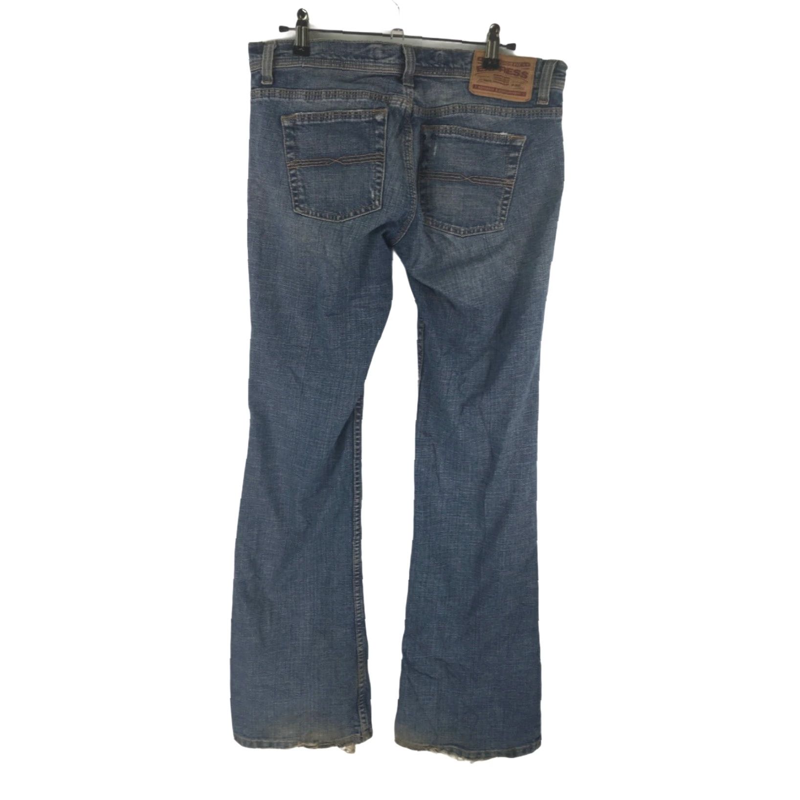 Express Express Womens Sarula Low Rise Bootcut Jeans 8 Regular 32x31 Blue Denim Stretch 5-Pocket Style 31 Inseam Size 30" / US 8 / IT 44 - 2 Thumbnail