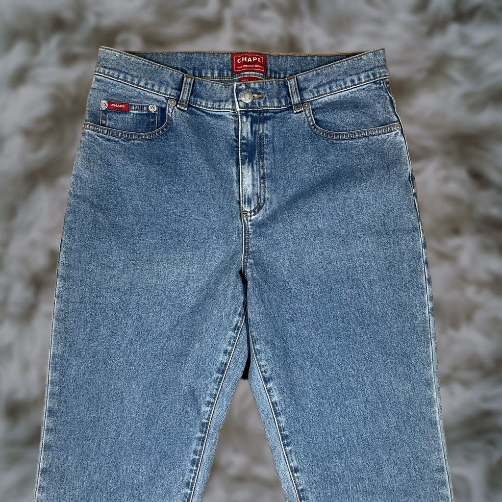 Chaps Chaps Jeans Womens 6 Blue Straight Leg Stretch Mid Rise Denim Pants Size 28" / US 6 / IT 42 - 1 Thumbnail