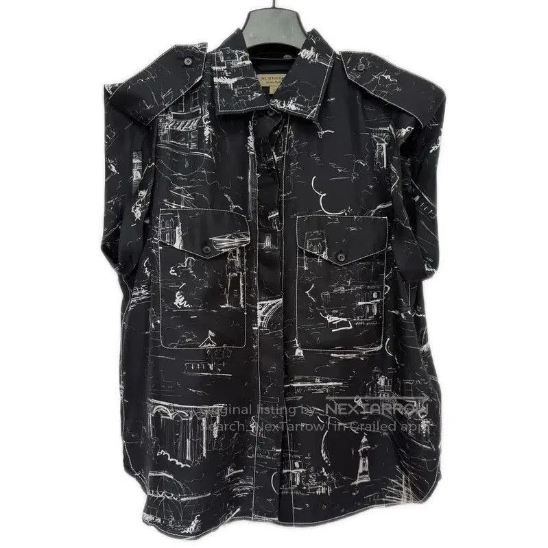 【Digtal】BURBERRY BLACKLABEL Burberry × Designer 2000s Burberry Black Label Digital Camo Shirt
