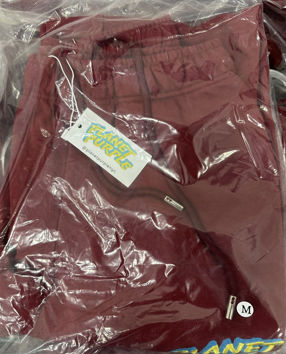 Other Planet Purple Stacked Logo Sweatpants Medium Red Size US 32 / EU 48 - 2 Thumbnail