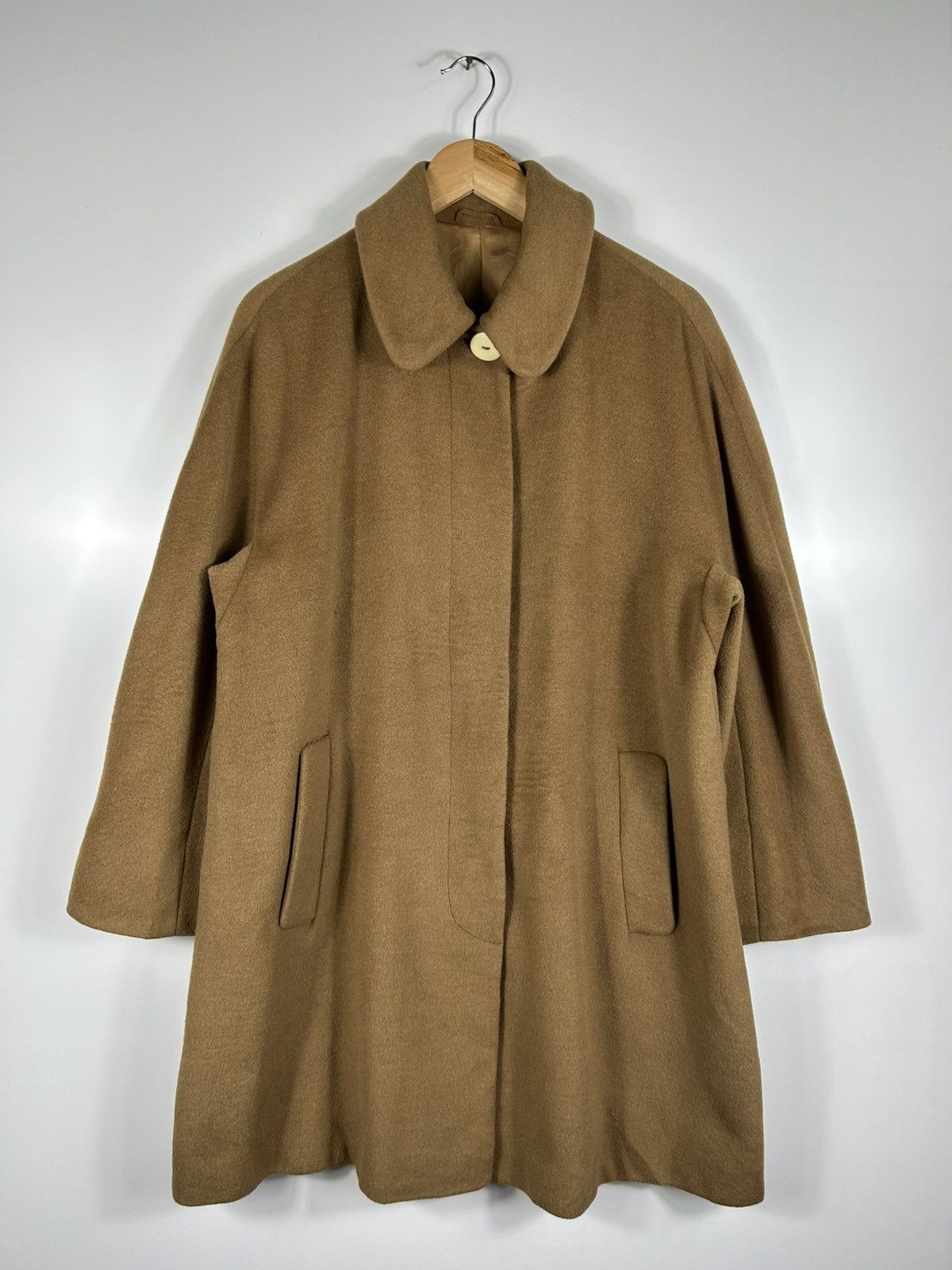 Designer × Krizia × Vintage ⚡️Vintage Perte By Krizia Cashmere Button Long Coat Jacket Size M / US 6-8 / IT 42-44 - 1 Thumbnail
