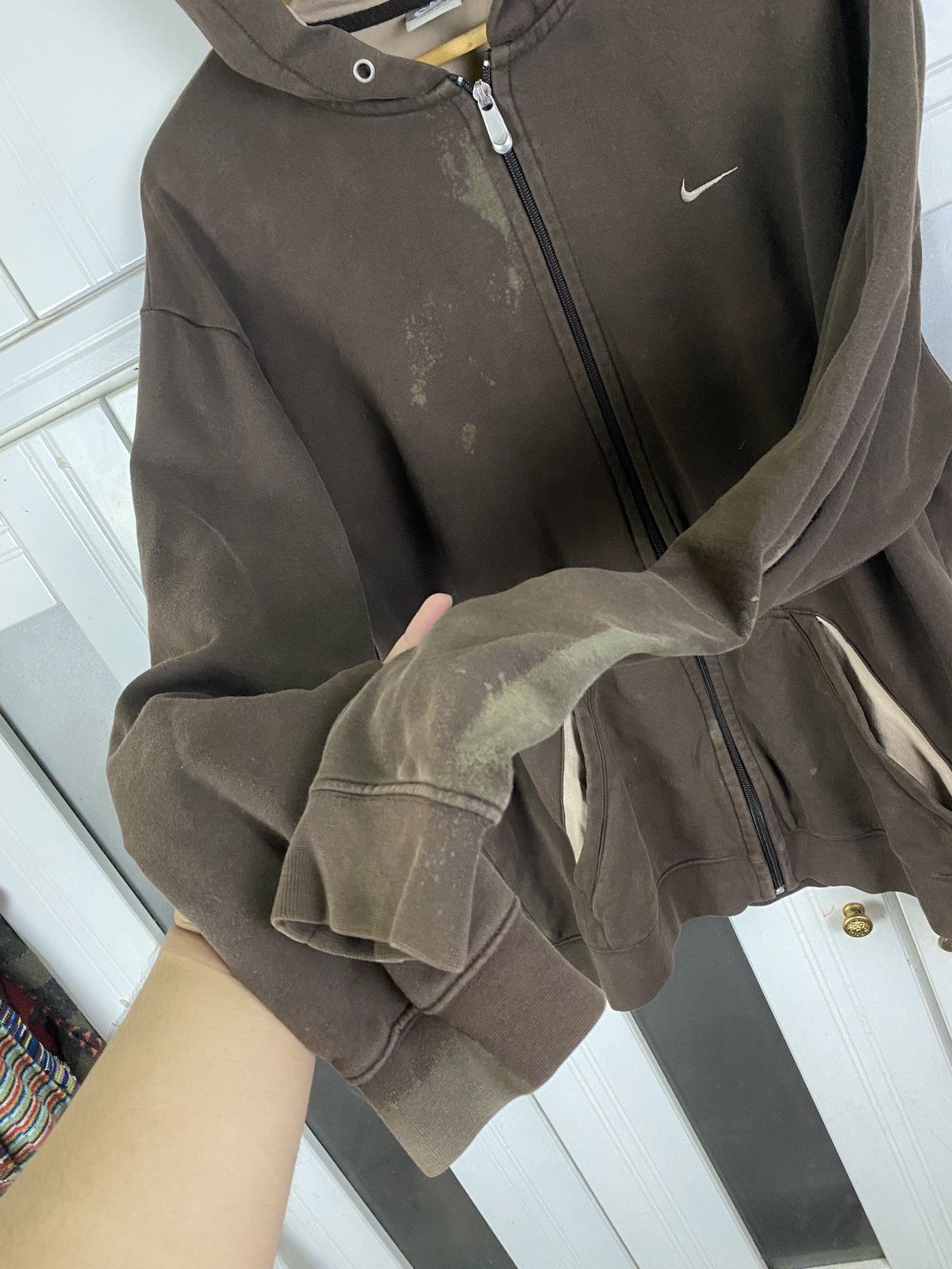 Nike × Vintage 00s Nike Brown Zipper Size US XL / EU 56 / 4 - 7 Thumbnail