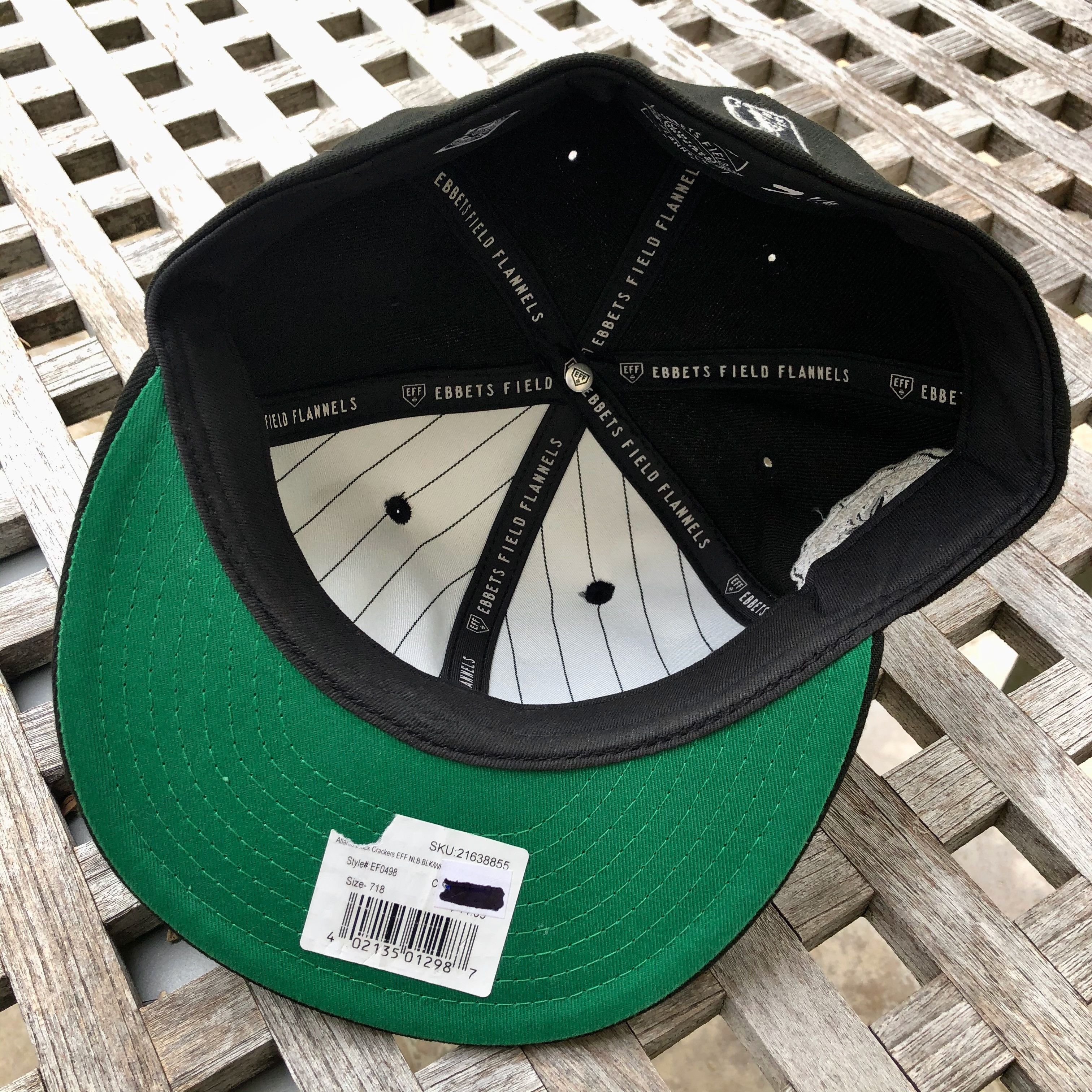 Ebbets Field Flannels Atlanta Black Crackers Negro League Baseball Hat 7 1/8 Size ONE SIZE - 5 Thumbnail