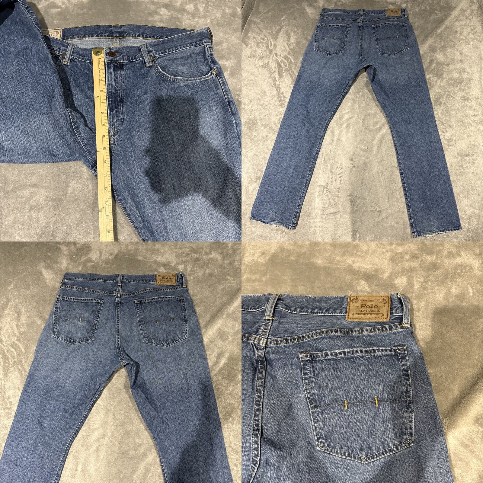 Polo Ralph Lauren Polo Ralph Lauren Jeans Mens 36x34 Blue Denim Hampton Straight Preppy Modern Size US M / EU 48-50 / 2 - 8 Thumbnail