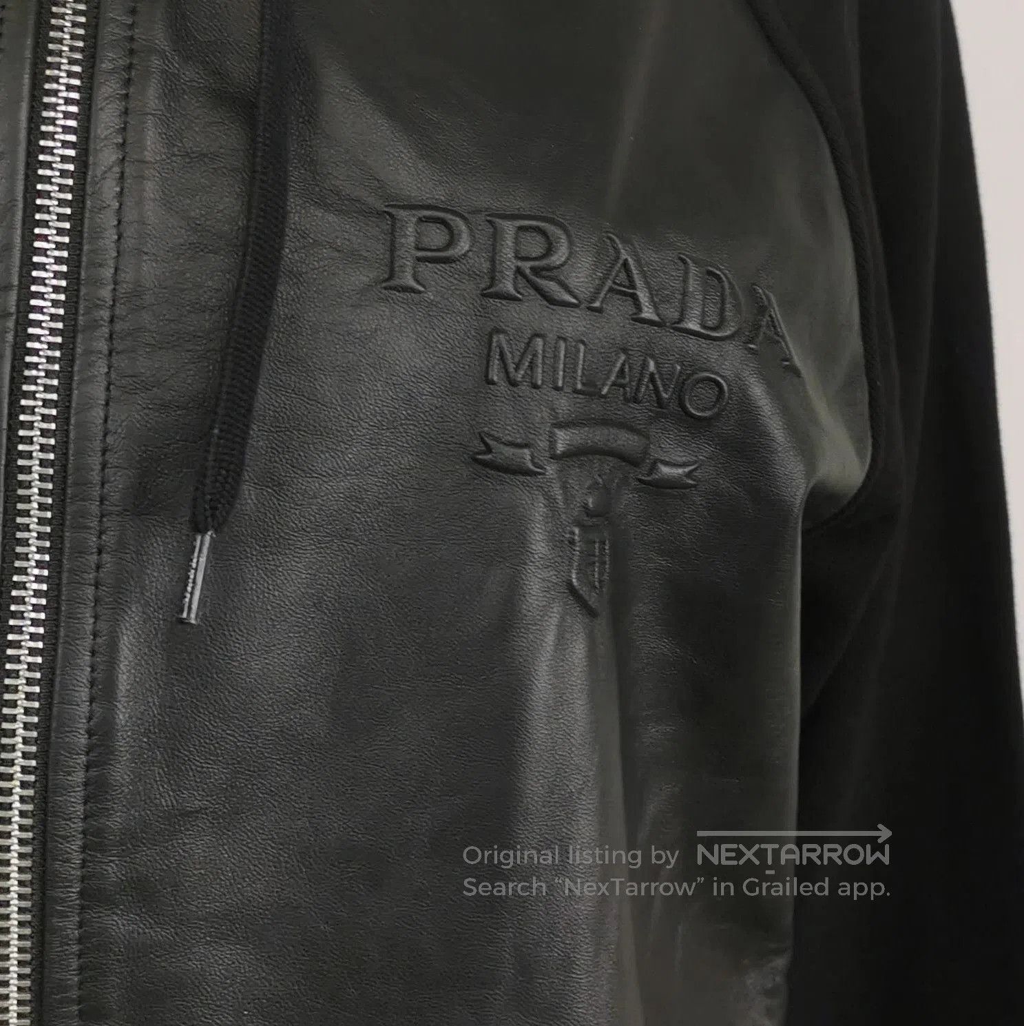 Prada Prada Hooded Jacket with Logo in Black . Size US M / EU 48-50 / 2 - 2 Thumbnail