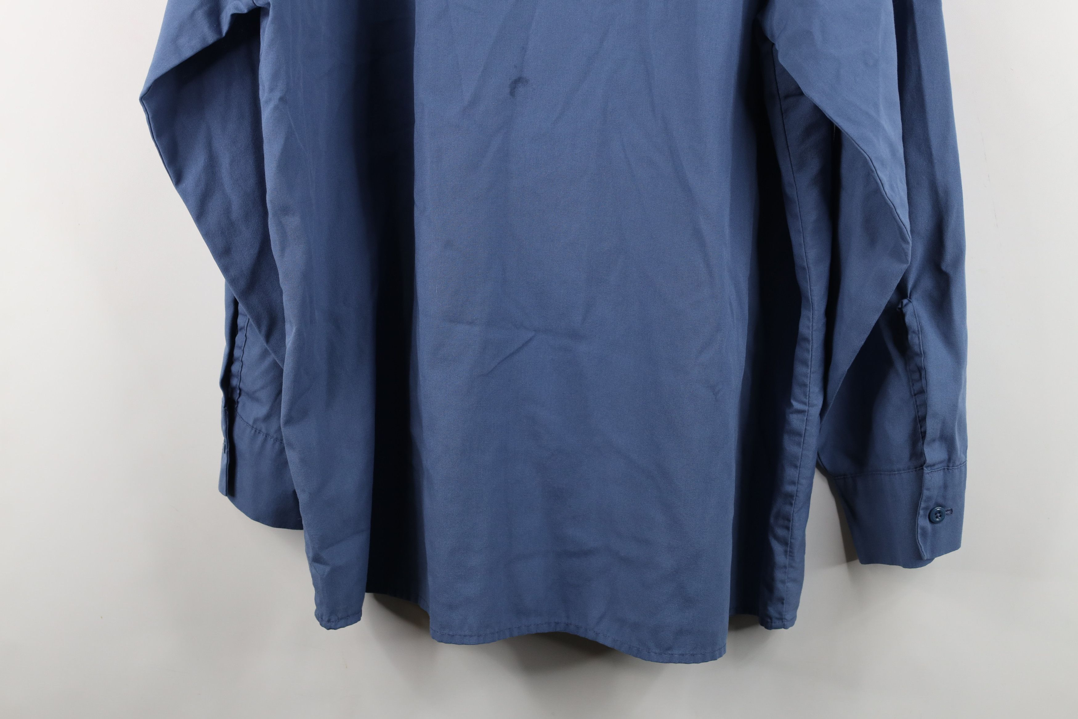 Vintage Vintage 70s Streetwear Mechanic Button Shirt Blue USA Size US XL / EU 56 / 4 - 14 Thumbnail