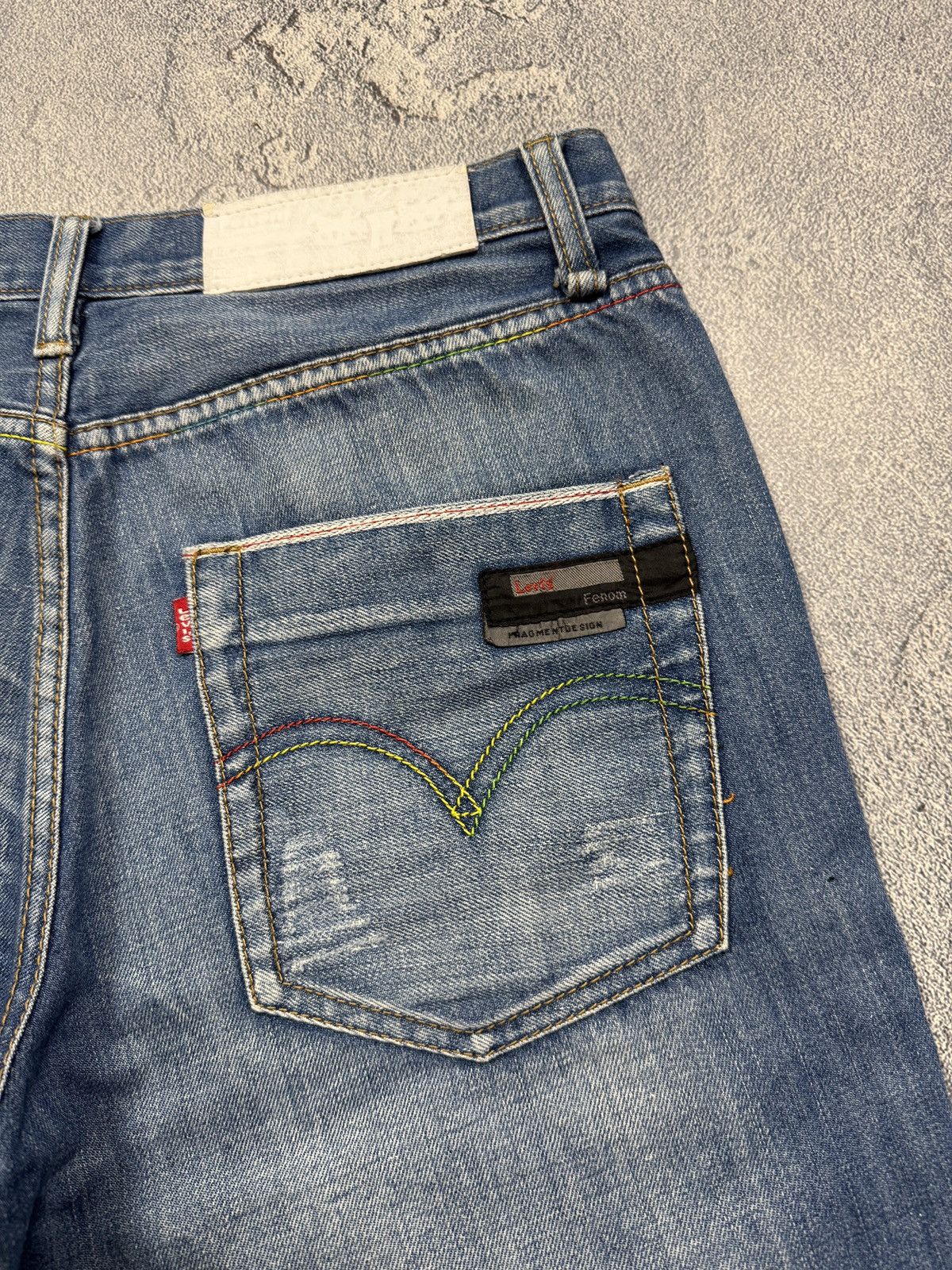 Levi's Levis Takashi Murakami Fragmentdesign Crazy Denim Shorts Size US 32 / EU 48 - 6 Thumbnail