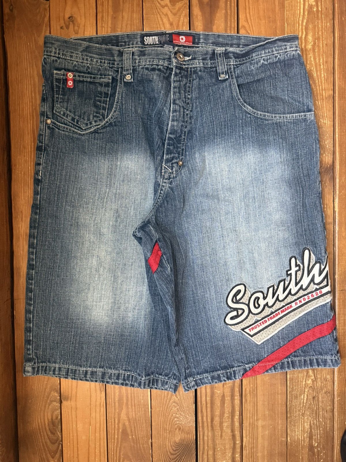 Southpole Vintage Y2K Southpole Baggy Mesh Script Jean Shorts Size US 38 / EU 54 - 1 Thumbnail