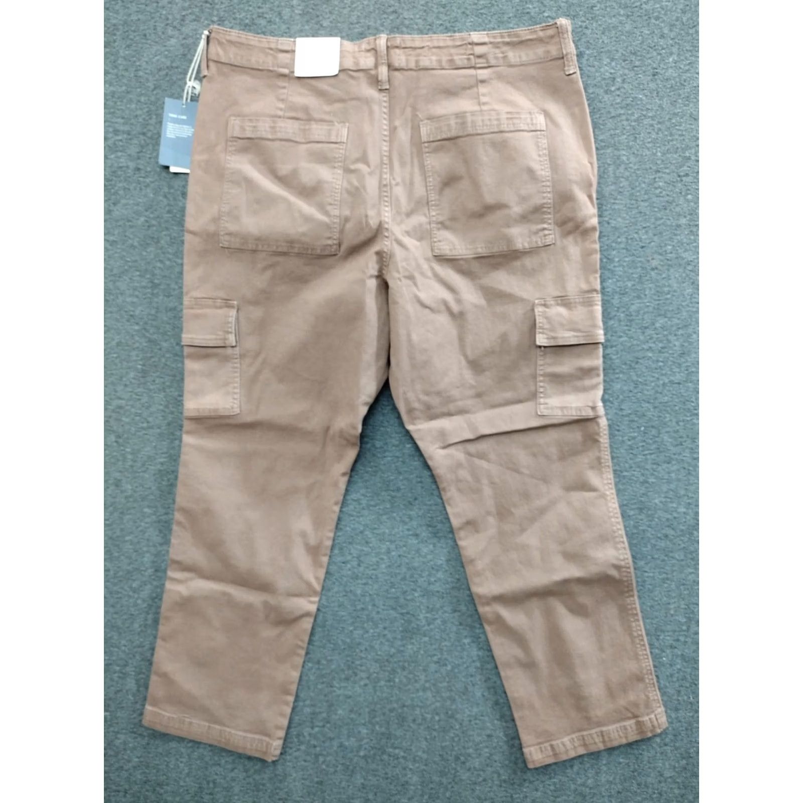 Vintage Universal Thread Cargo Pants Shaped High-Rise Slim Straight Brown Women 18/24R Plus XS? Size 40" / US 18 - 2 Thumbnail
