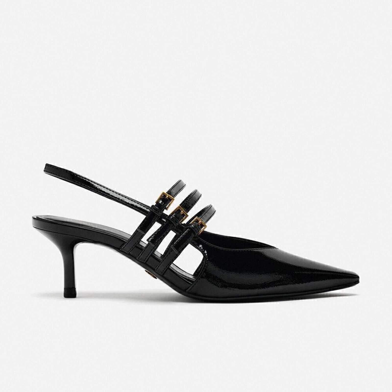 Zara ZARA Pointed Toe Buckled Heels Size US 7.5 / IT 37.5 - 15 Thumbnail