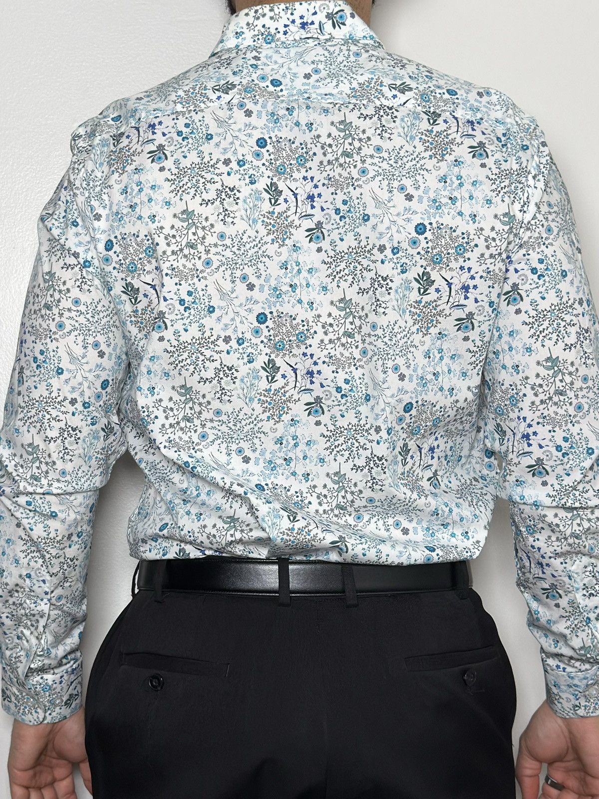 Denim & Flower Denim & Flower Ricky Singh Blue Floral Button-Down Shirt Size US M / EU 48-50 / 2 - 4 Thumbnail