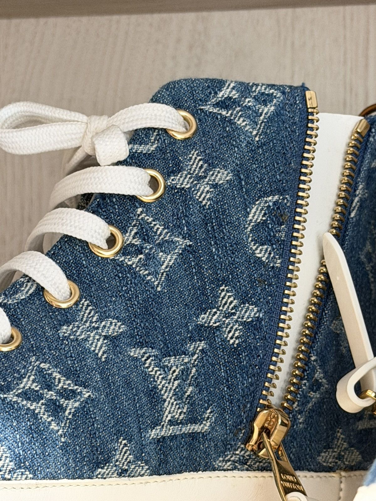 Louis Vuitton Louis Vuitton Denim womens sneakers Size US 9 / IT 39 - 1 Thumbnail