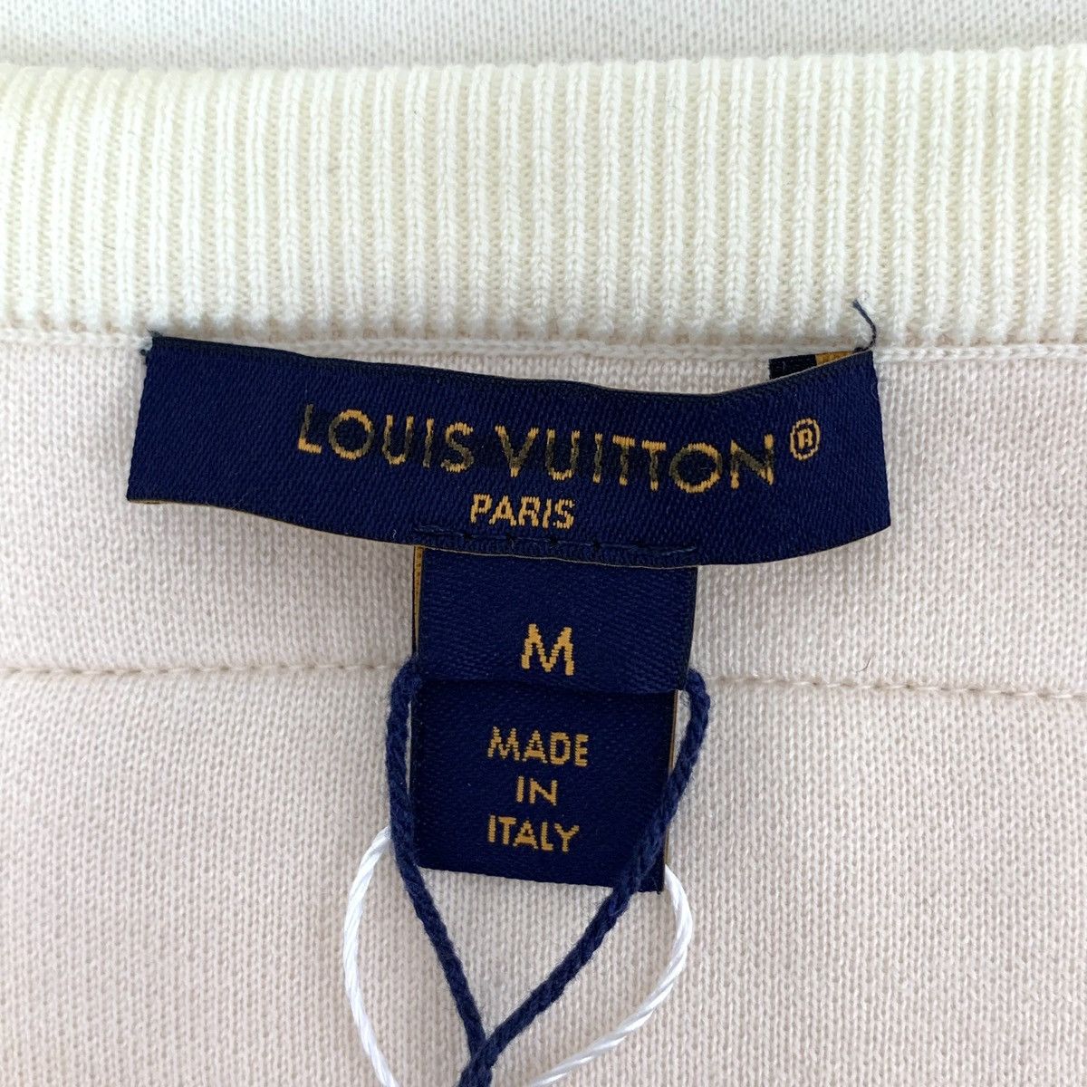 Louis Vuitton Louis Vuitton 24 Beige Logo Patchwork Sheep Wool T-Shirt Size M / US 6-8 / IT 42-44 - 5 Thumbnail