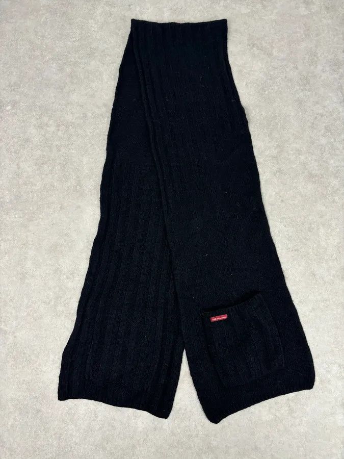Dolce & Gabbana AW2003 Dolce & Gabbana Black Wool Pocket Scarf Size ONE SIZE - 7 Thumbnail