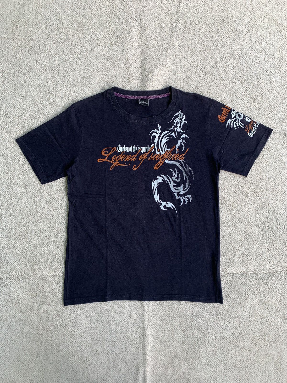 If Six Was Nine × Japanese Brand × Le Grande Bleu (L.G.B.) JAPANESE POEM GOTHIC ZEKY TSHIRT TEE Size US L / EU 52-54 / 3 - 2 Thumbnail