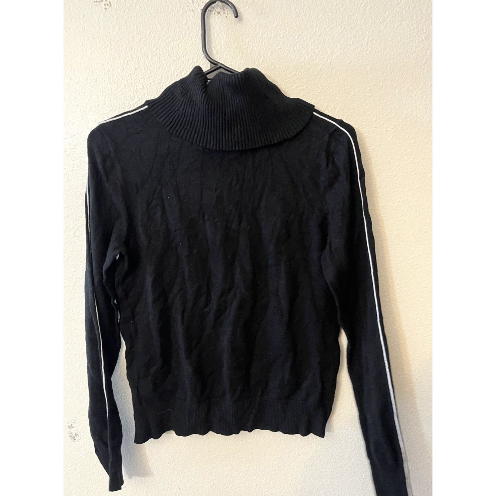 Vintage VINTAGE Calvin Klein Women Pullover Sweater Black Long Sleeve Turtleneck Medium Size M / US 6-8 / IT 42-44 - 3 Thumbnail