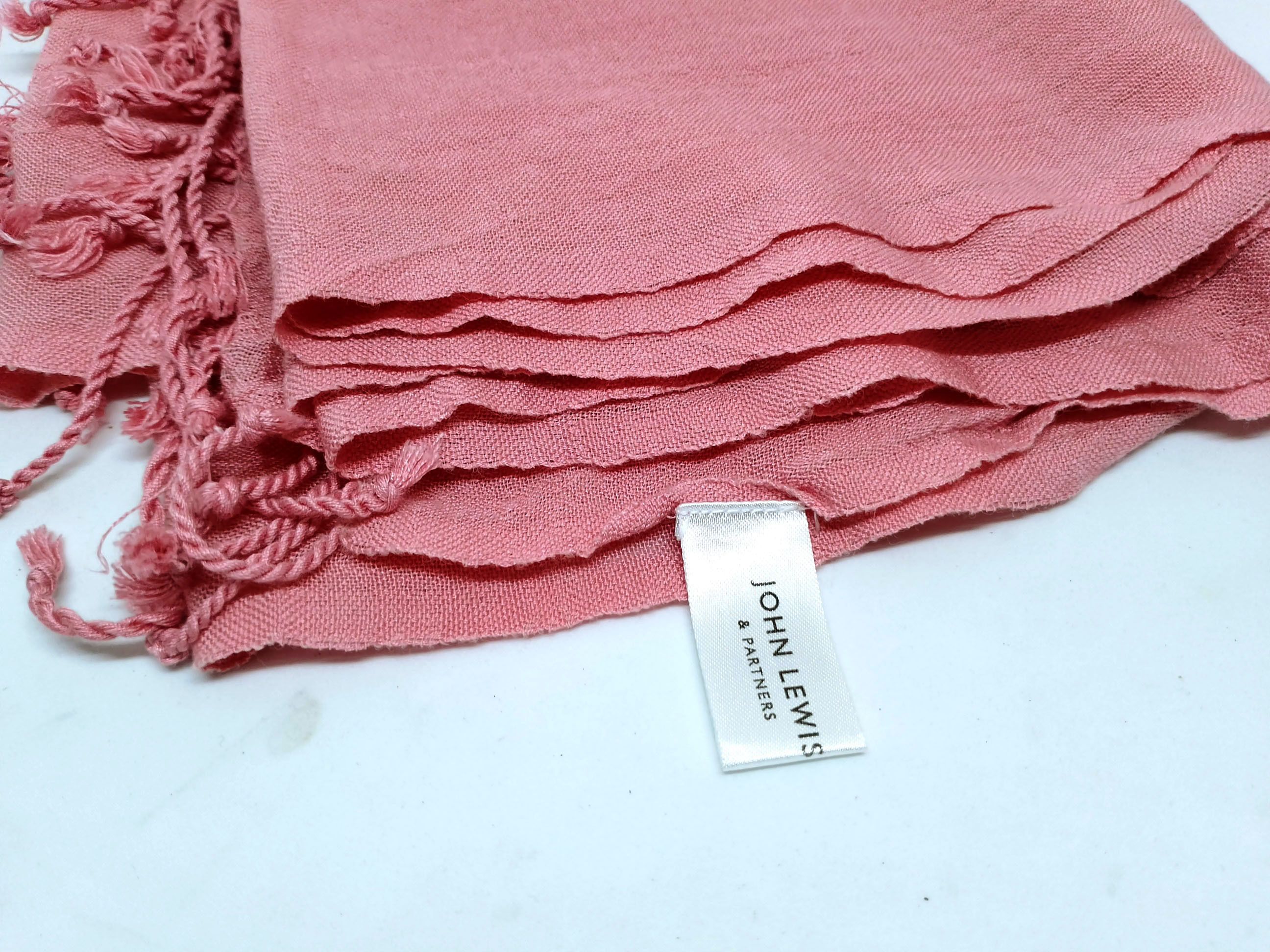 Other John Lewis Cream Wool & Viscose Scarf, size - 175x55 cm Size ONE SIZE - 3 Thumbnail