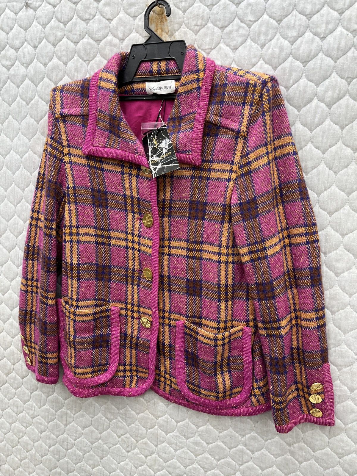 Yves Saint Laurent 🔥🔥🔥STEALS YVES SAINT LAURENT TWEED JACKET Size M / US 6-8 / IT 42-44 - 3 Thumbnail