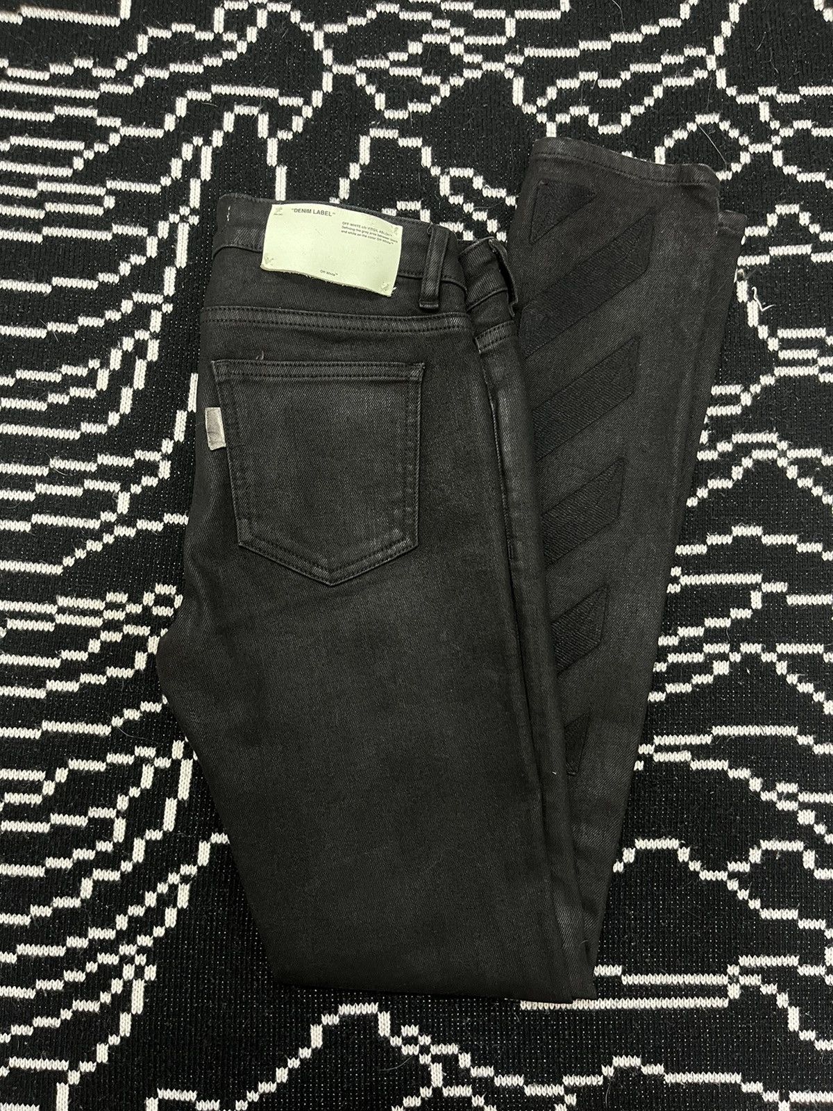 Off-White × Virgil Abloh Diag Skinny Jeans 5 Pockets Size US 27 - 1 Thumbnail