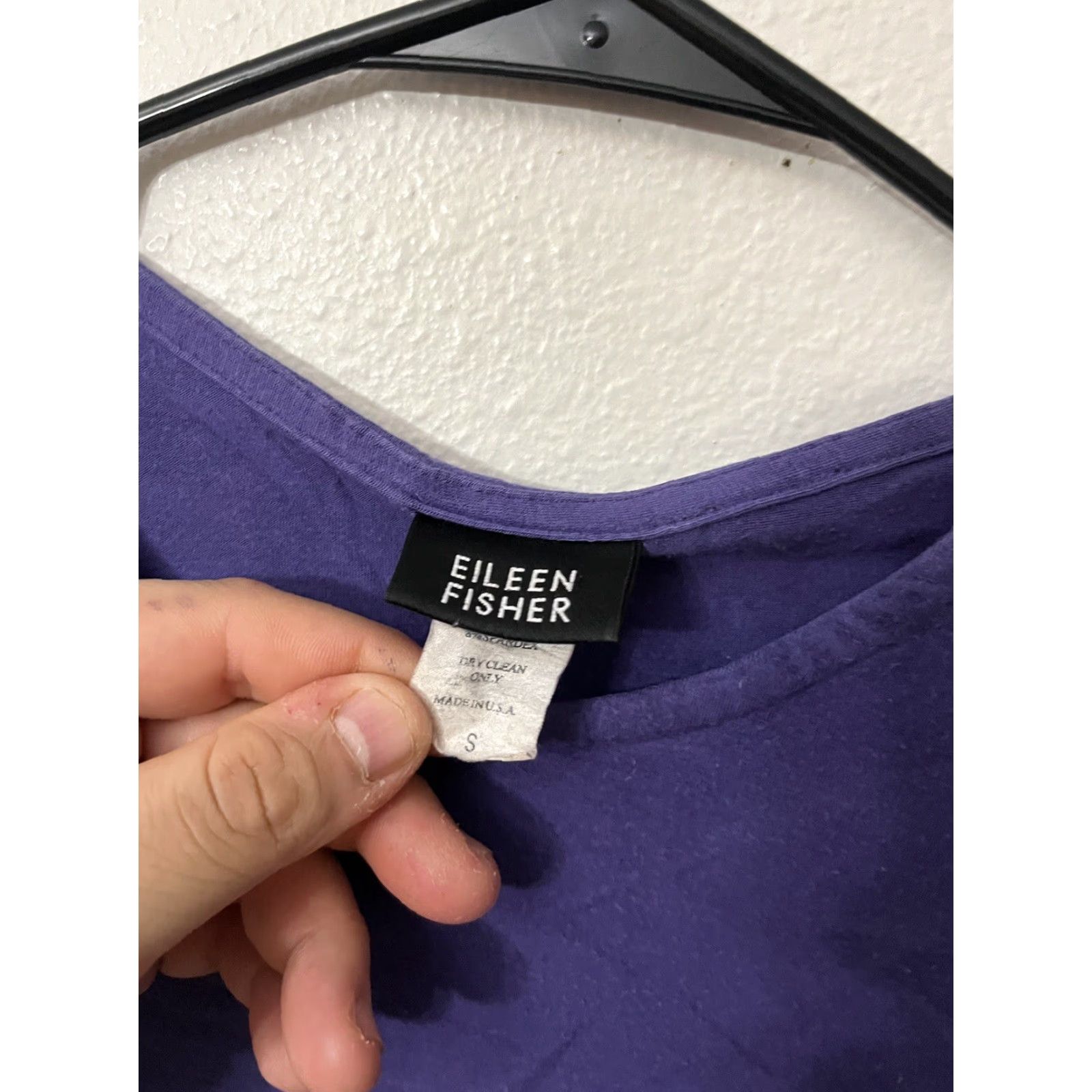 Eileen Fisher VINTAGE Eileen Fisher Womens T-Shirt Long Sleeve Knit Top Sz S Purple Solid Casual Fall Spring Summer Winter Size S / US 4 / IT 40 - 3 Thumbnail
