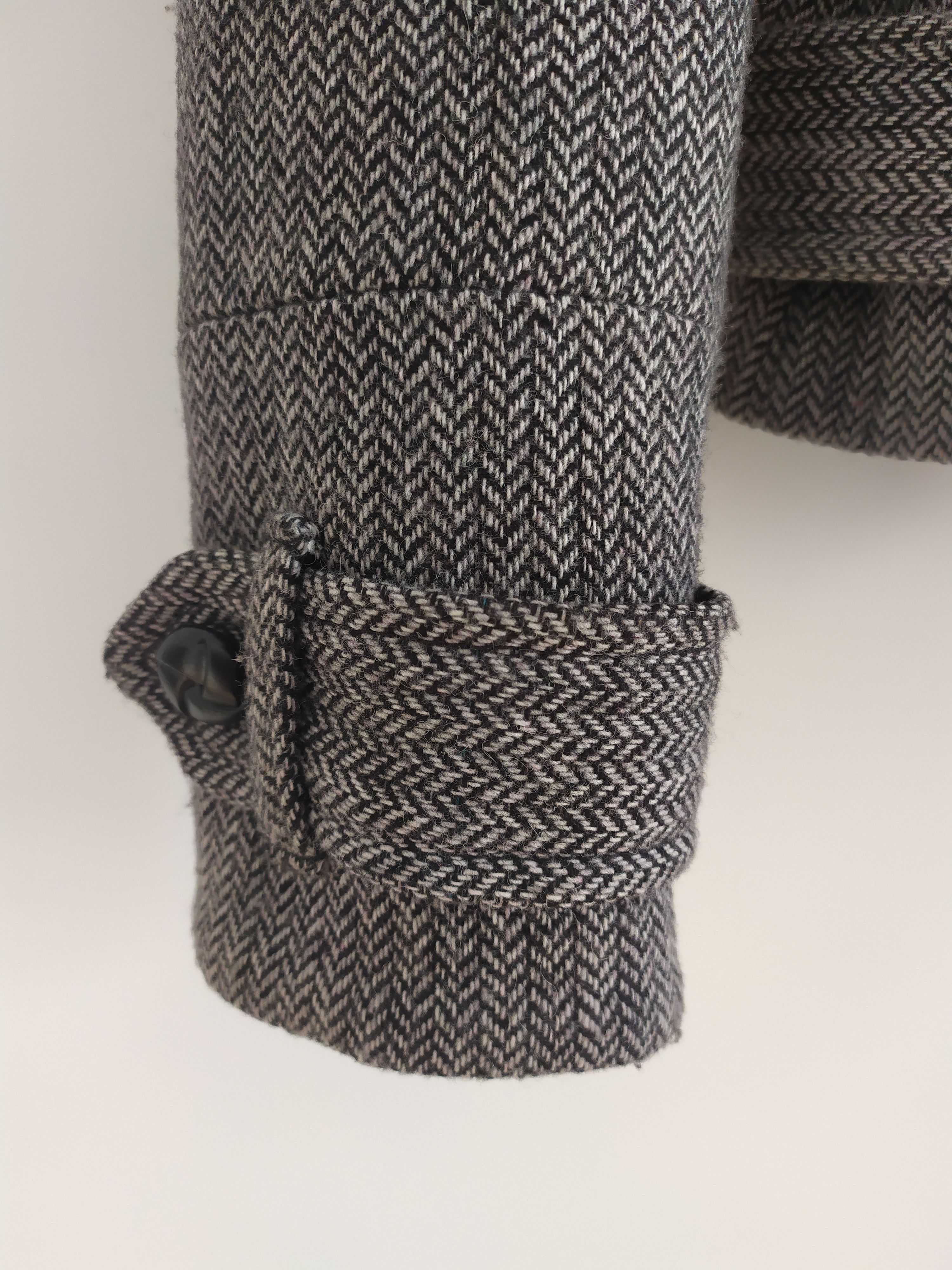 Mexx Ladies Herringbone short Tweed wool Coat for Women Size XXS / US 00 / IT 34 - 8 Thumbnail