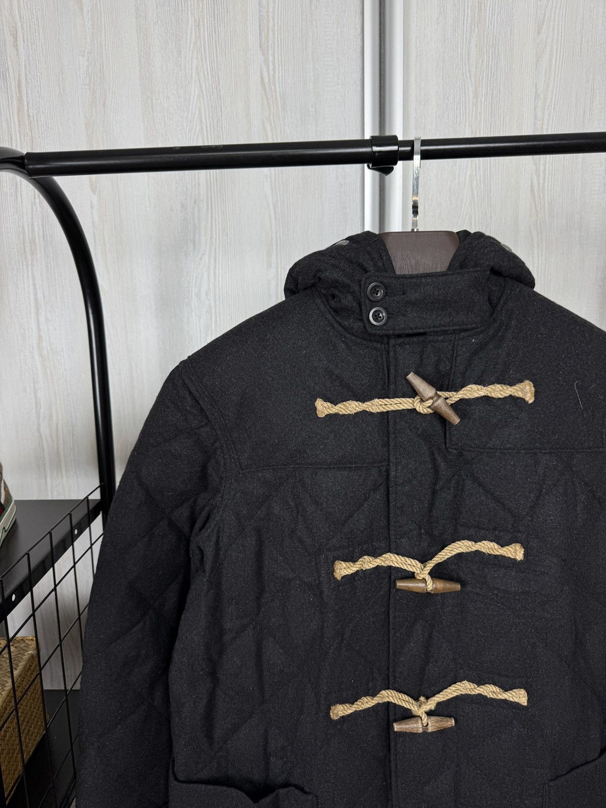 Ralph Lauren Ralph Lauren Quilted Toggle Cashmere Dark Gray Jacket Coat Size US L / EU 52-54 / 3 - 3 Thumbnail