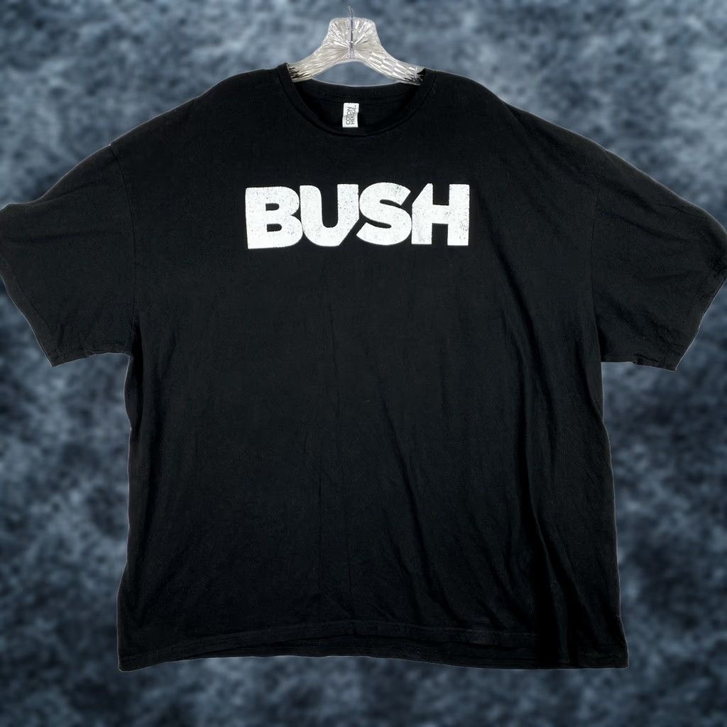 Vintage VINTAGE Cotton Heritage 3X Black Short Sleeve T-Shirt Mens 90s Band Bush Tee Shirt Size US XXL / EU 58 / 5 - 1 Thumbnail