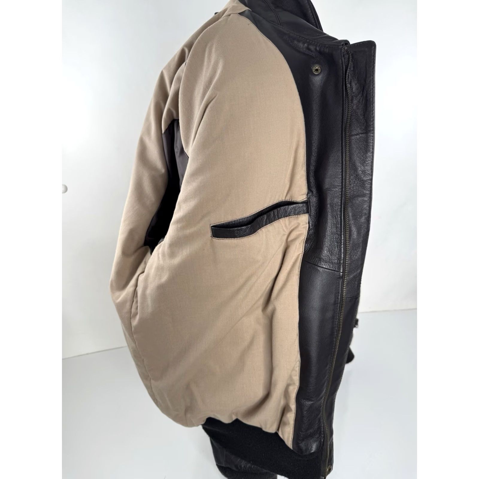 Vintage VINTAGE Air Force AIRBORNE LEATHERS - XL TALL Bomber Flight Pilot Jacket - EXCELLENT Size US XL / EU 56 / 4 - 6 Thumbnail