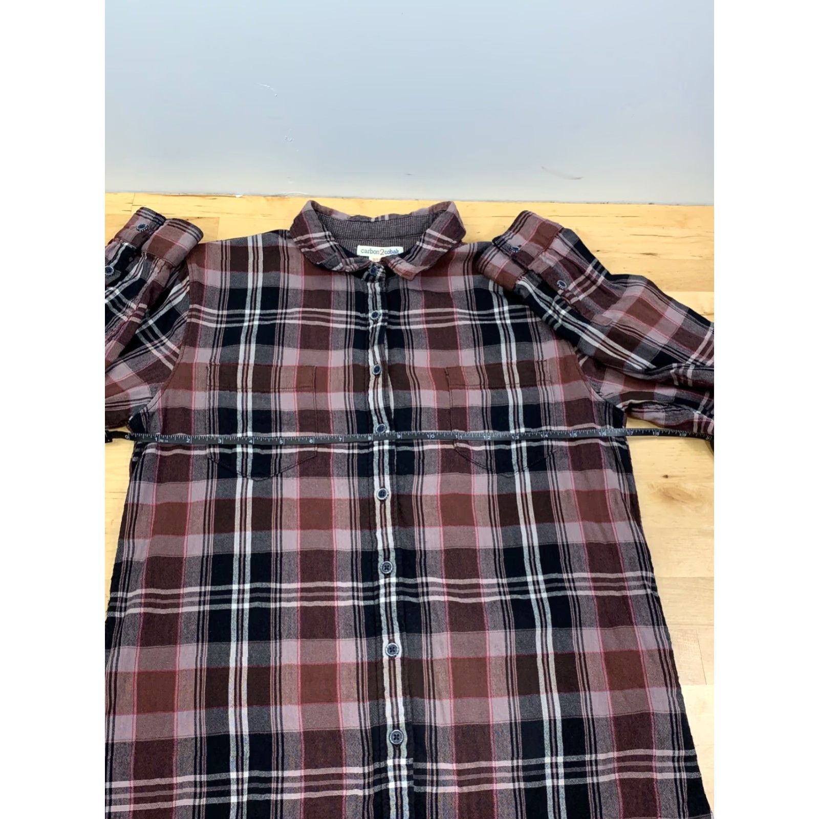 Carbon2Cobalt Carbon 2 Cobalt Button-Up Shirt Mens S Plaid Casual Long Sleeve Multicolor Regular Button Closure | Mens | Shirt | Plaid Casual Long Sleeve Button Up Size US S / EU 44-46 / 1 - 4 Thumbnail