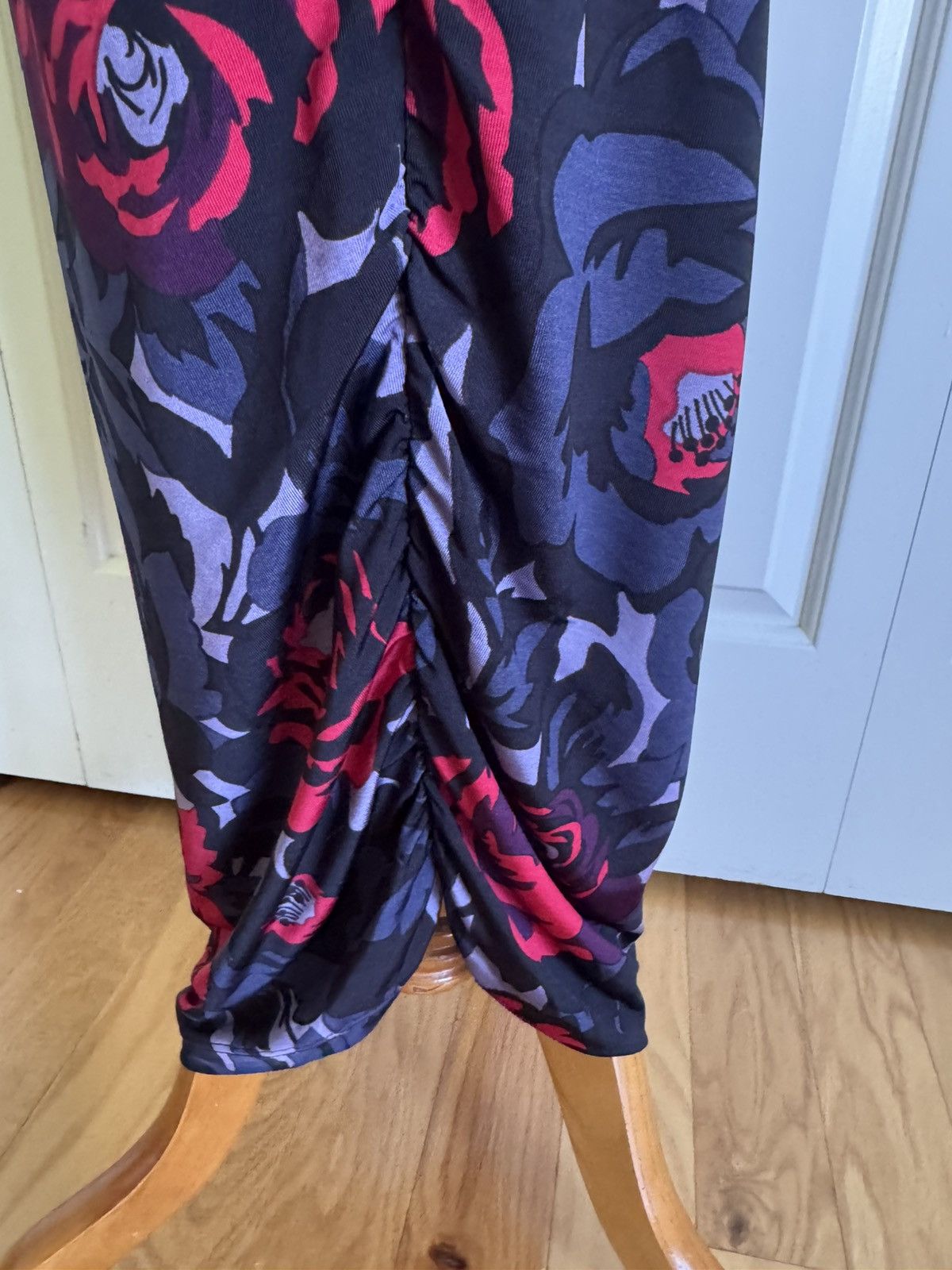 Emanuel Ungaro UNGARO FEVER Floral Jersey Ruffled Midi Dress 10/46 Size L / US 10 / IT 46 - 7 Thumbnail