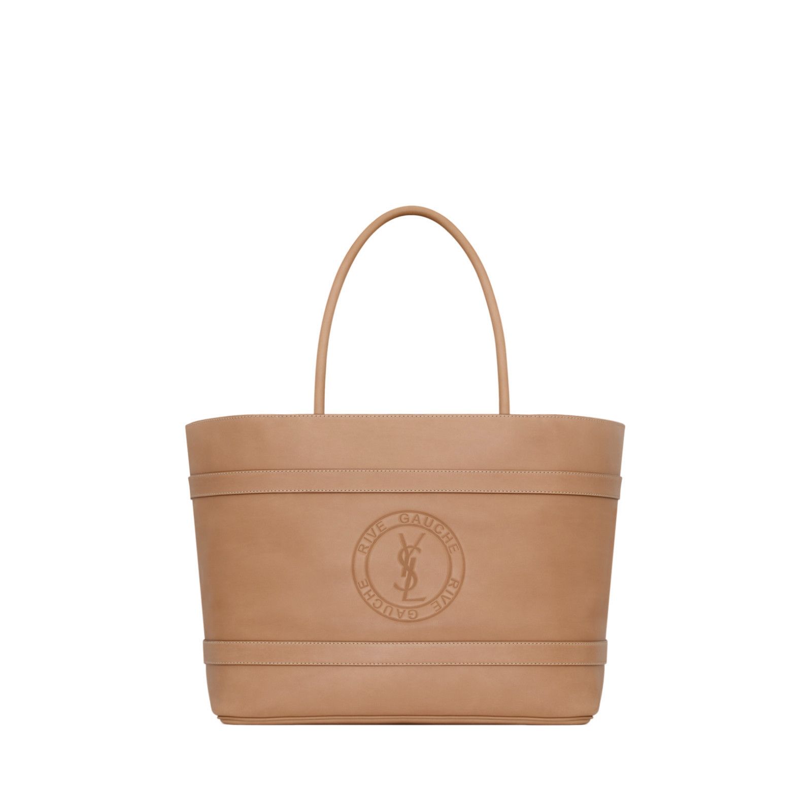 SAINT LAURENT Rive Gauche $5300 Vintage Brown Gold Tanned Le