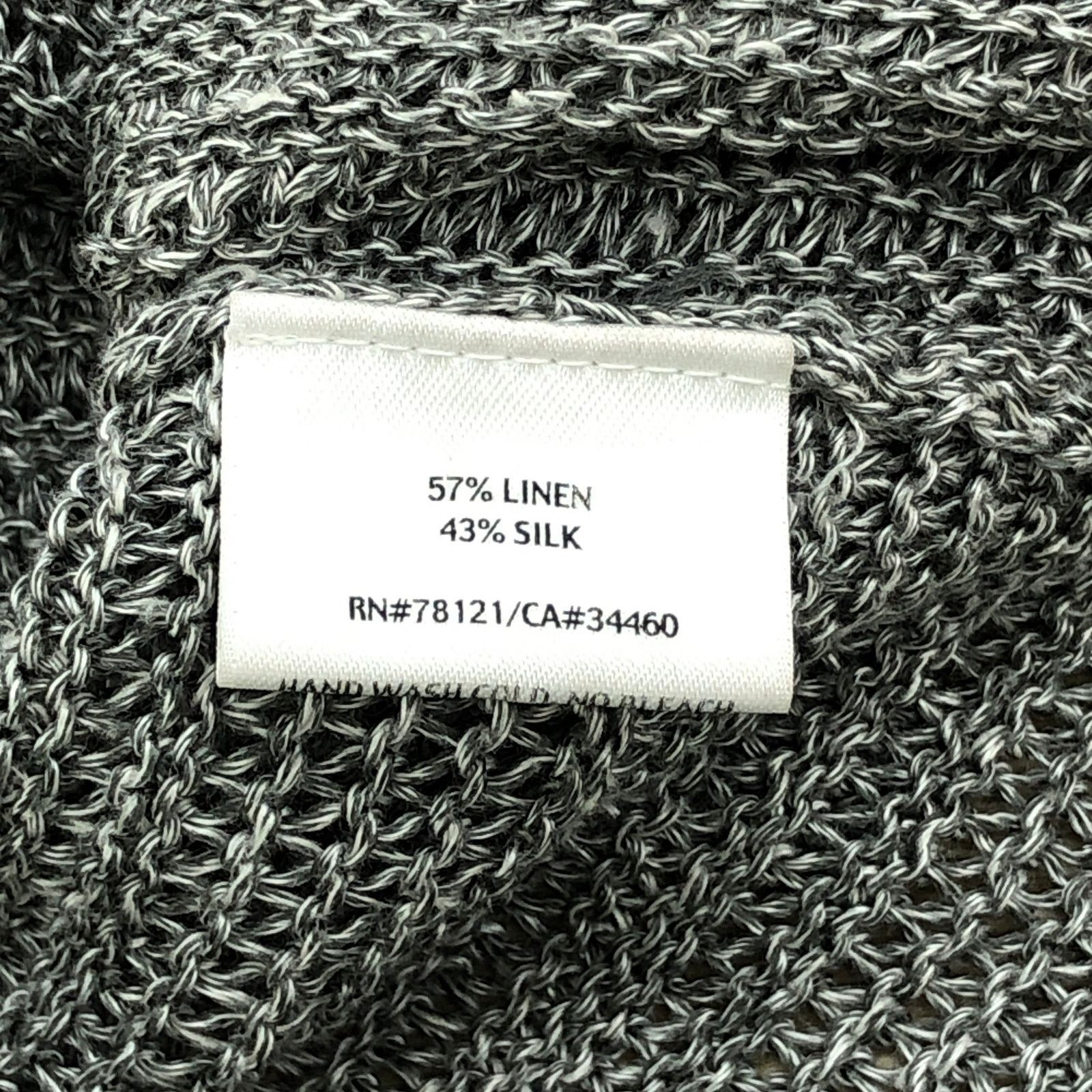 Eileen Fisher Eileen Fisher Size L Cardigan Open Front Linen Silk Gray Size L / US 10 / IT 46 - 13 Thumbnail