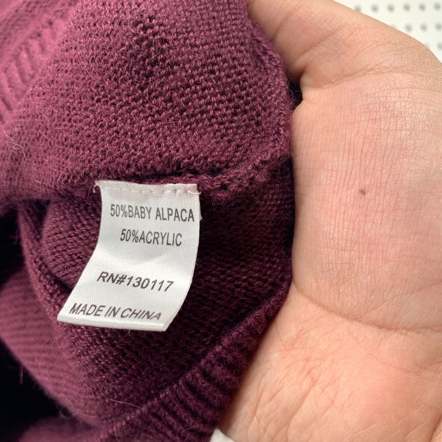 Vintage Feel The Piece Sweater Womens One Size Dark Purple Alpaca Blend Tere Jacobs Size M / US 6-8 / IT 42-44 - 7 Thumbnail