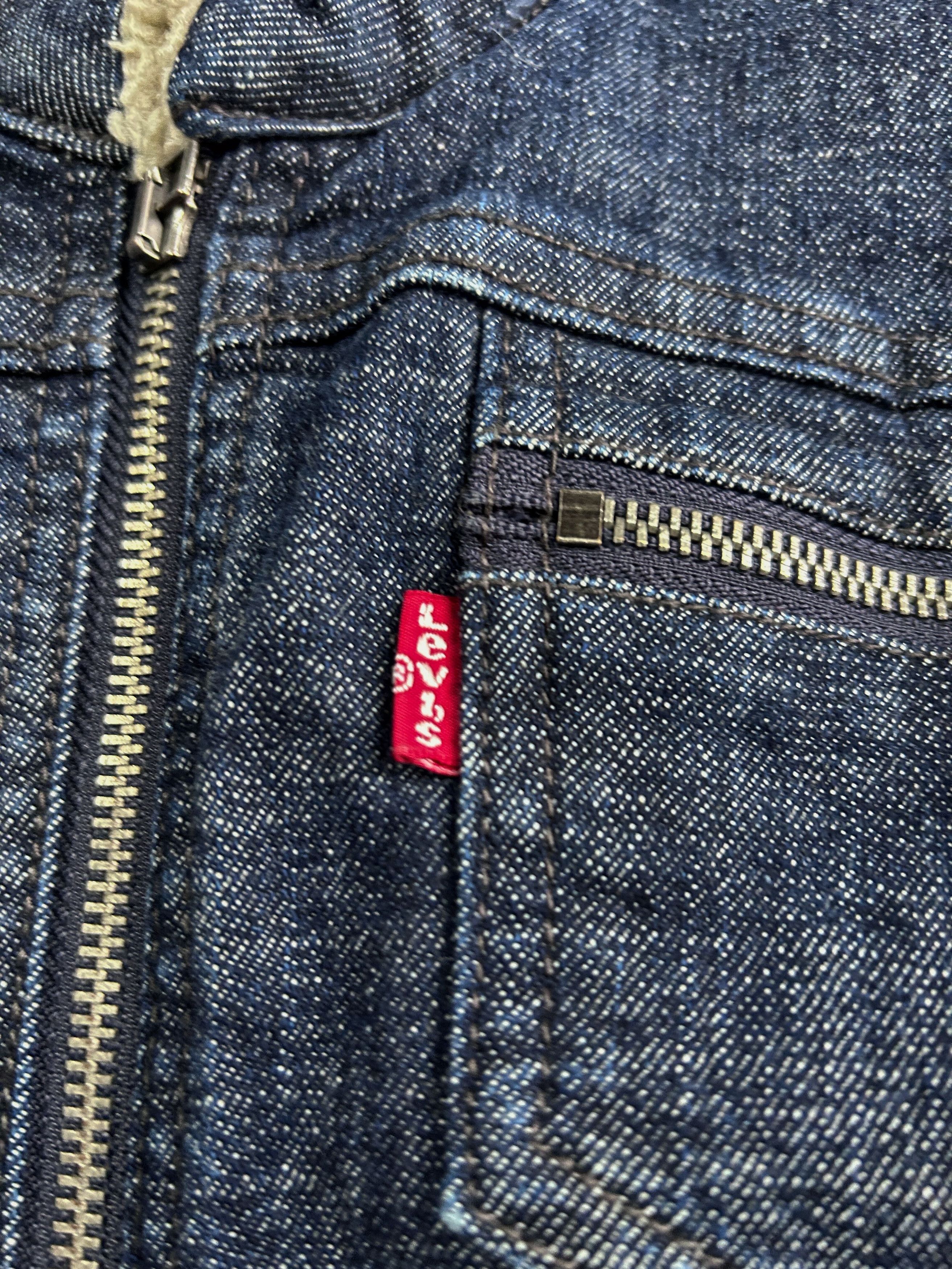 Levi's Levis Cropped Denim Jacket Sherpa Collar Fitted Y2K Style Size US S / EU 44-46 / 1 - 6 Thumbnail