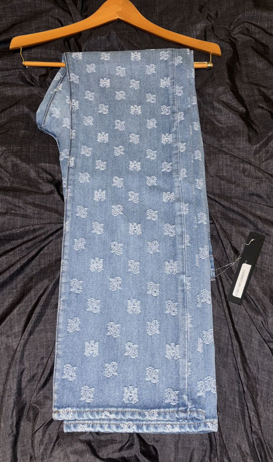 Amiri AMIRI Blue M.A. Paisley Jeans Size 31 Size US 31 - 4 Thumbnail