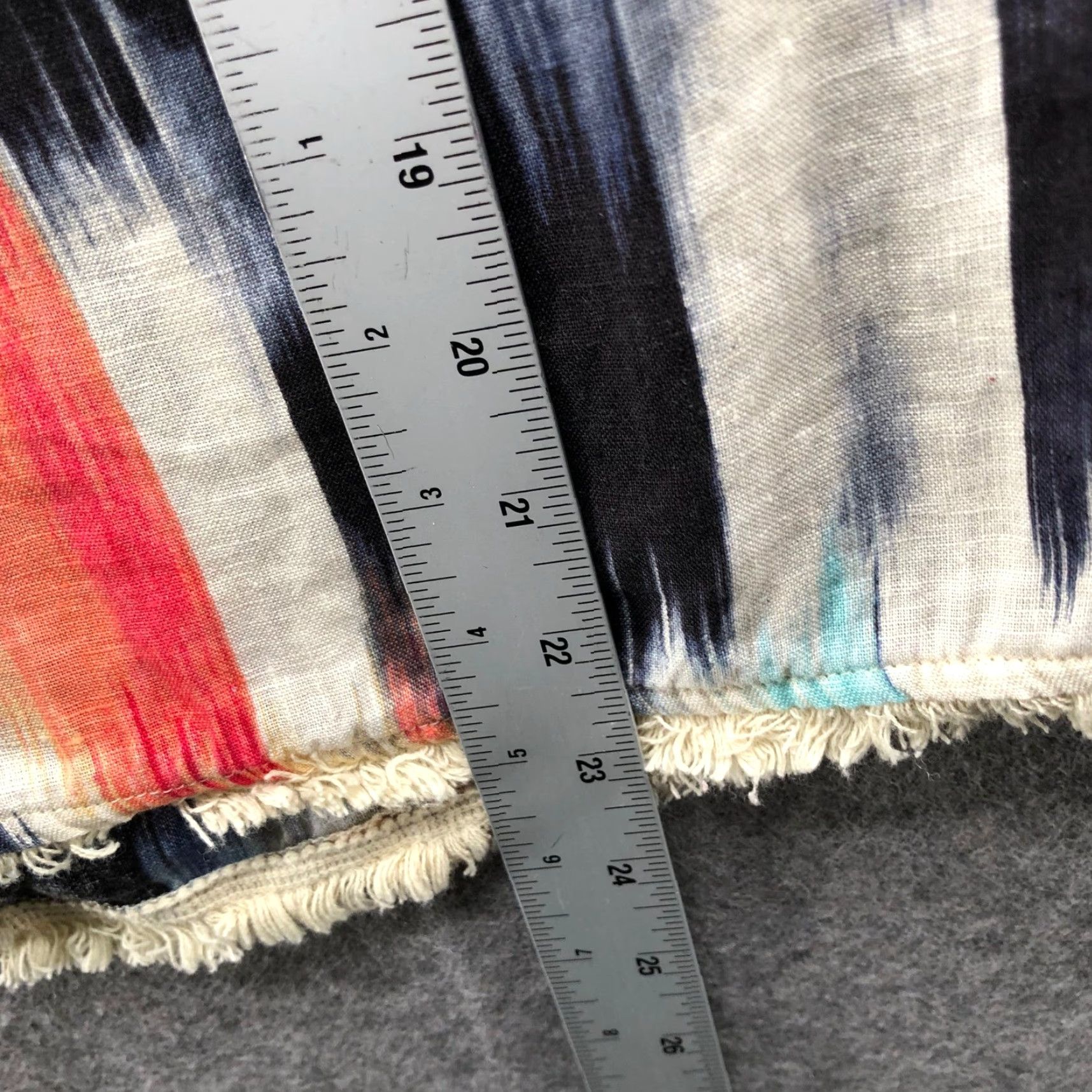 DKNY DKNY 100% Linen Sleeveless Top Womens S Tank Ikat Multicolor Frayed Asymmetric Size S / US 4 / IT 40 - 7 Thumbnail