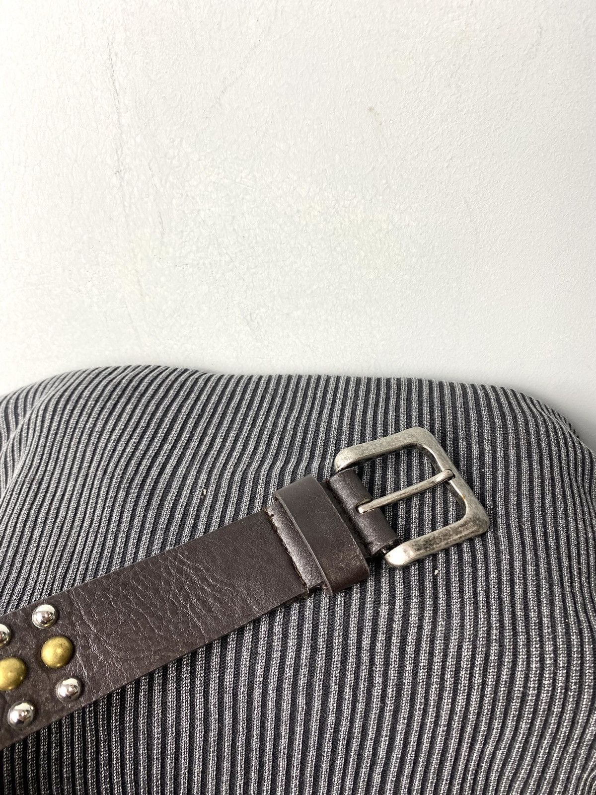 Japanese Brand × Vintage Y2K Vintage Metal Leather Belt Hype Drip Size ONE SIZE - 3 Thumbnail