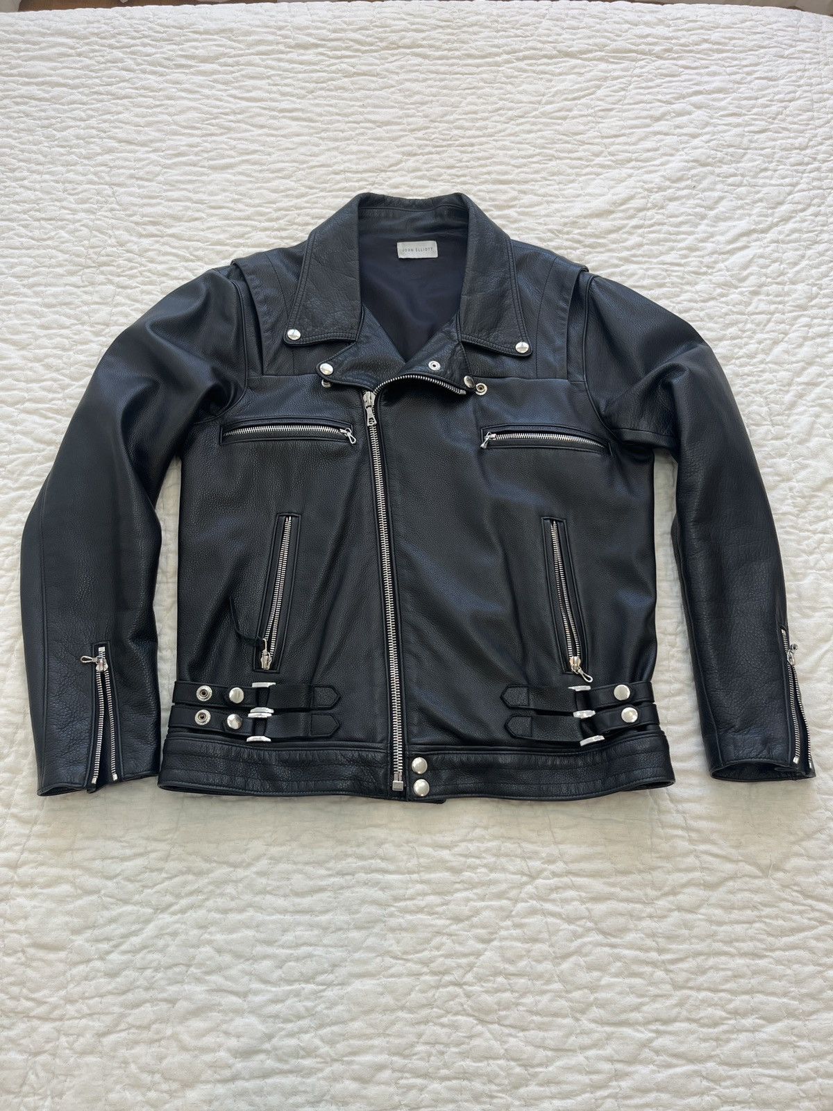 Blackmeans × John Elliott Yuji Rider's Jacket - Distressed Black