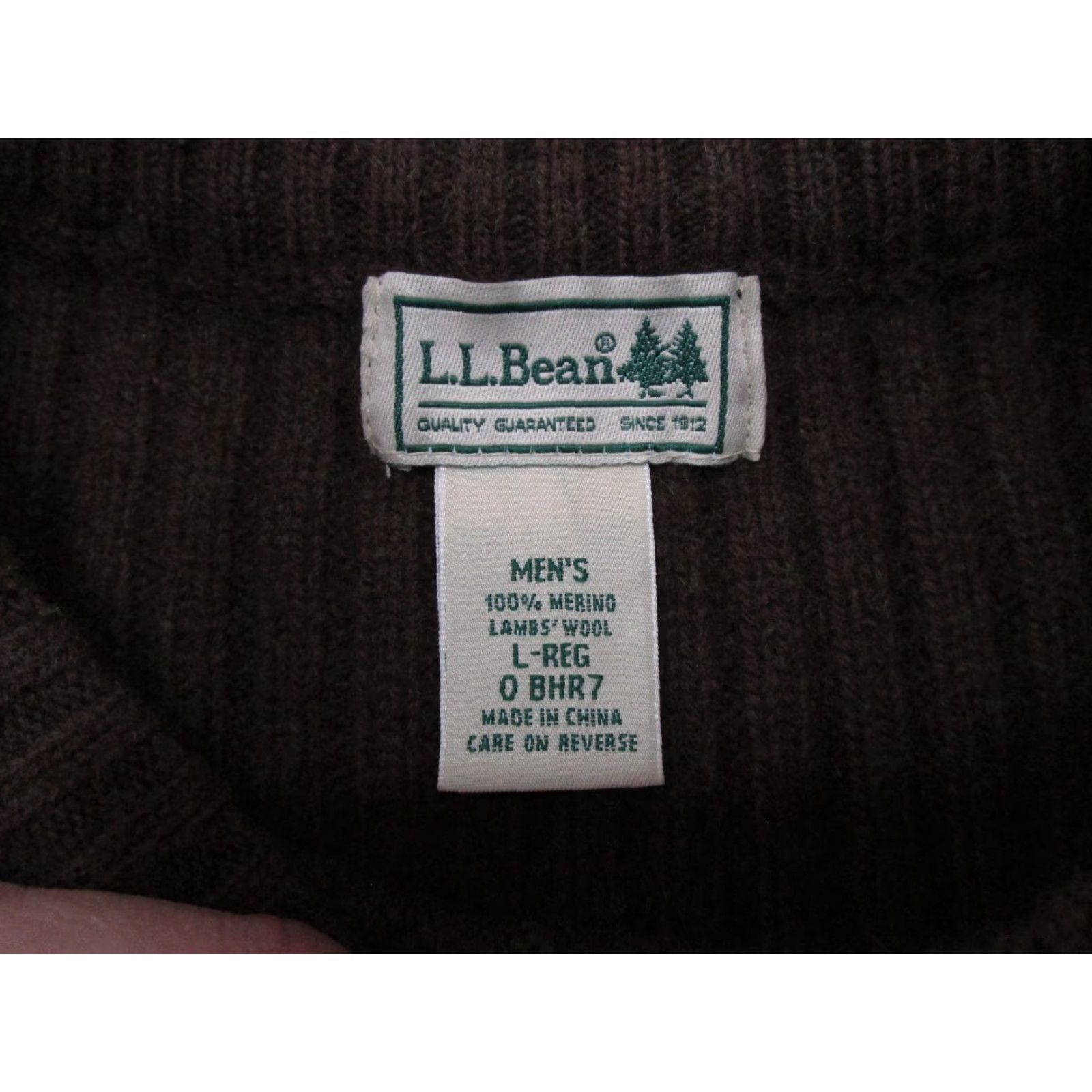 Vintage VINTAGE LL Bean Commando Sweater Mens Size L Merino Lambswool Olive Brown Rugged Logo Crew Neck Heavyweight Pullover Knit Wool Military Theme 90s Mens Size US L / EU 52-54 / 3 - 2 Thumbnail