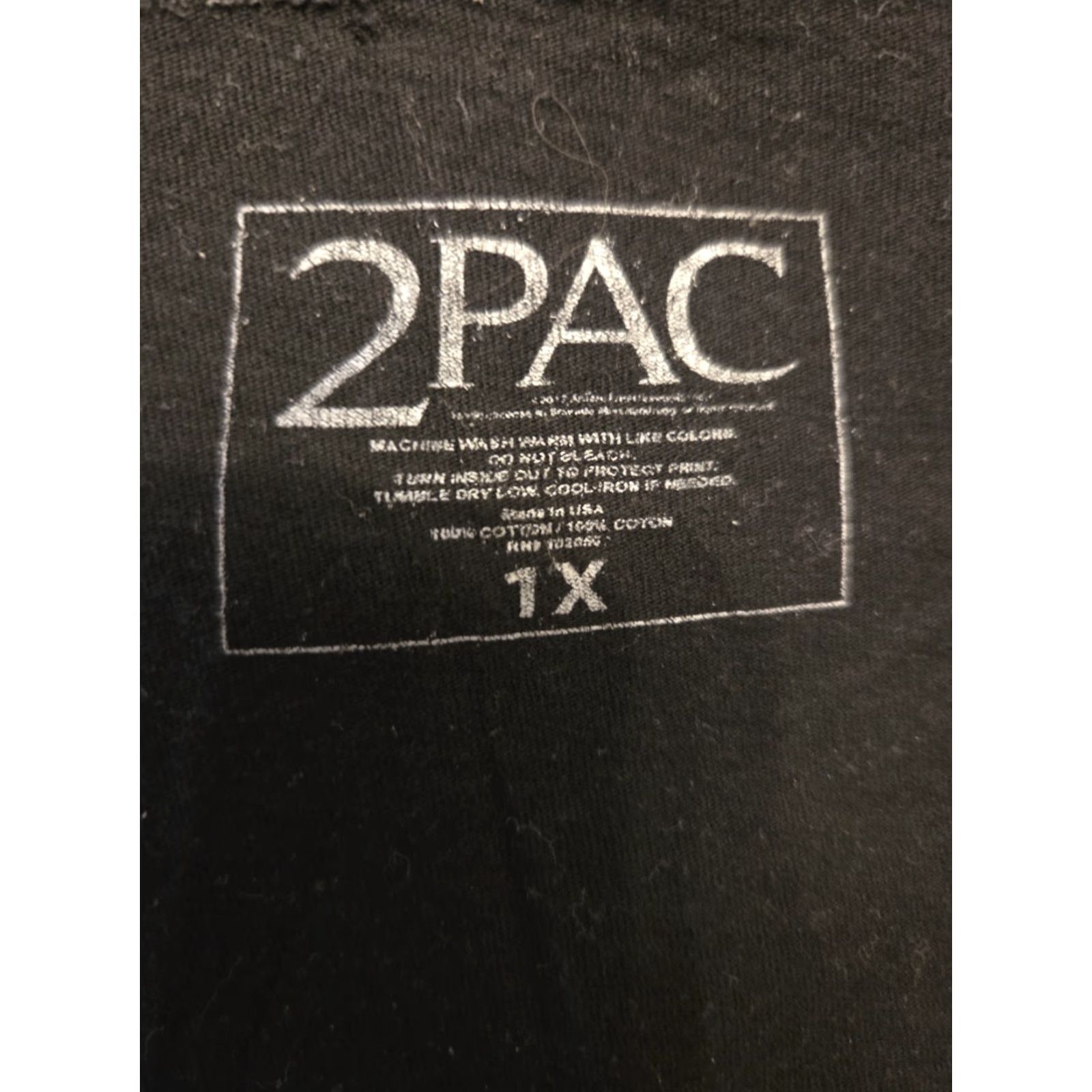 Vintage Tupac 2Pac Music 3/4 Sleeve Raglan T Shirt Womens 1X Plus Black Round Neck Shirt Music Mens Ladies Size XL / US 12-14 / IT 48-50 - 2 Thumbnail