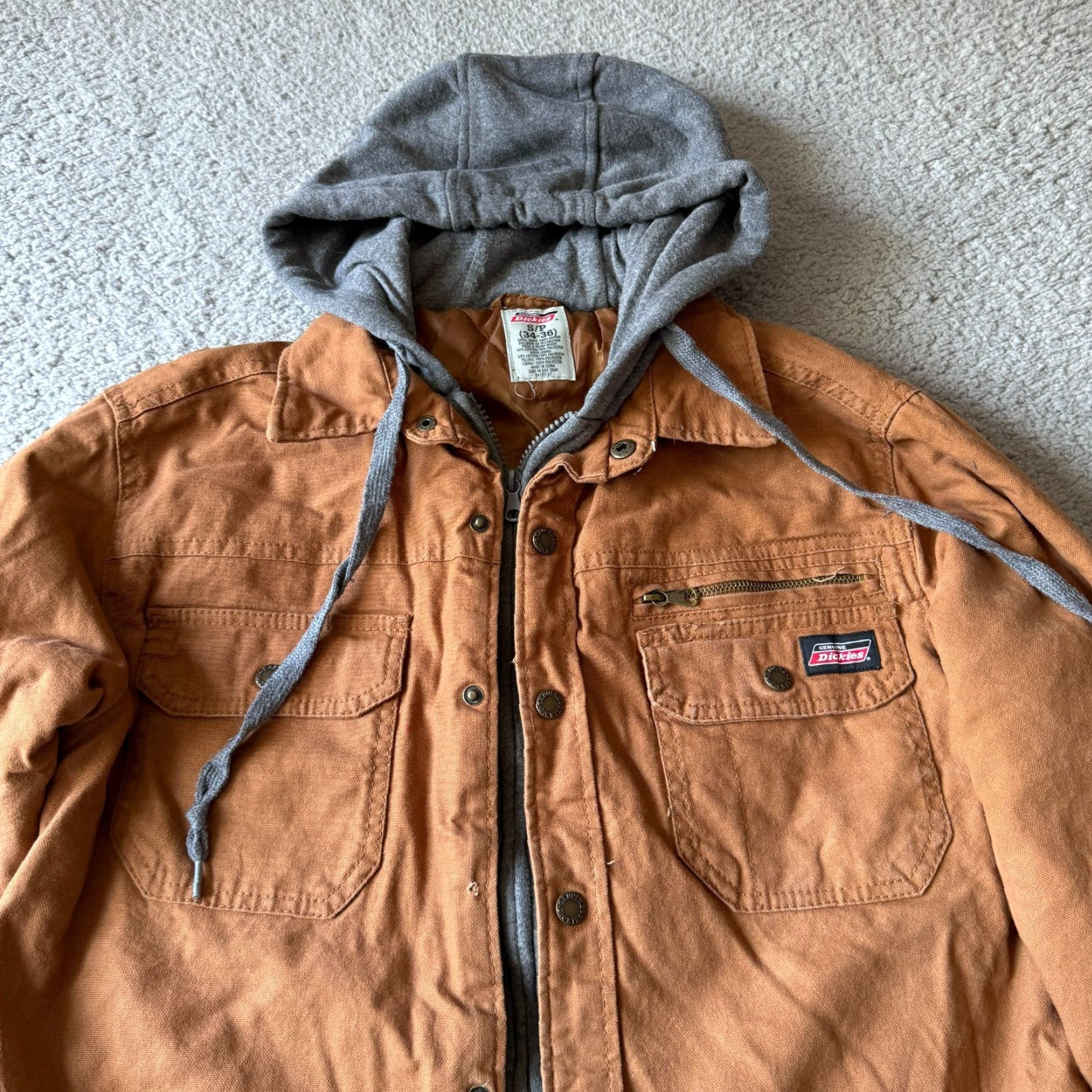 Dickies Dickies Jacket Mens Small Brown Shacket Hooded Insulated Chore Barn Size US S / EU 44-46 / 1 - 5 Thumbnail