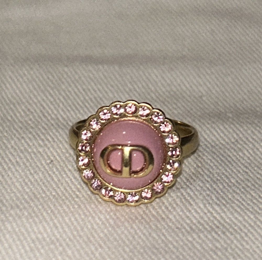 Dior Christian Dior Petit CD Baroque Ring Gold-Finish Metal Size ONE SIZE - 5 Thumbnail